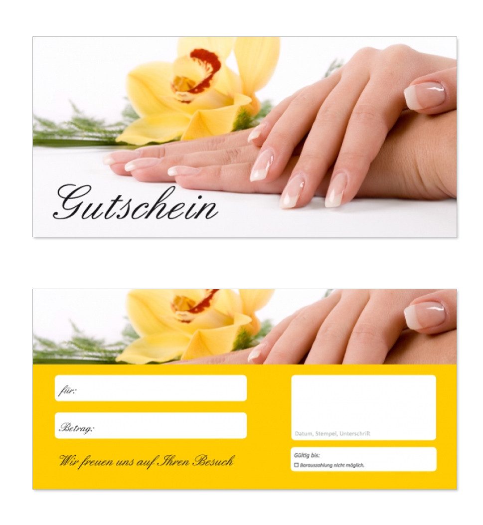 Geschenkkarte Geschenkgutscheine Nagelstudio Naildesign Nägel