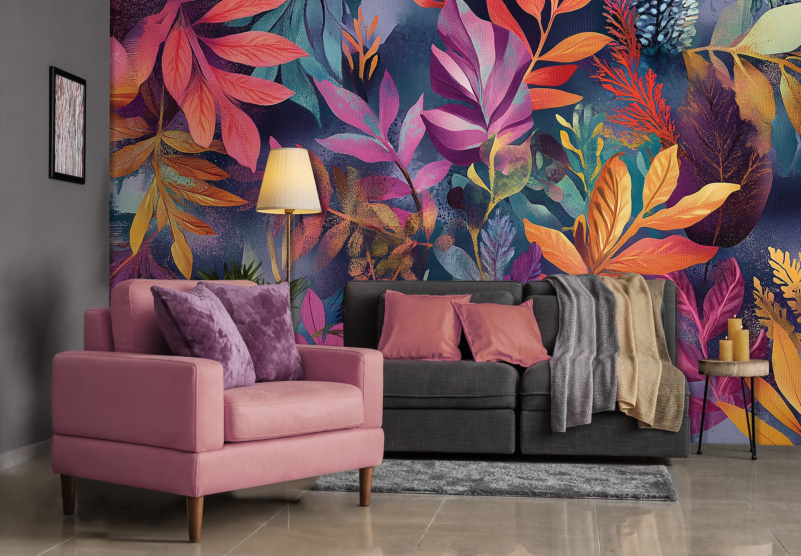 Wallarena Fototapete Blätter Bunt Natur Vlies Tapete Wohnzimmer Schlafzimme günstig online kaufen