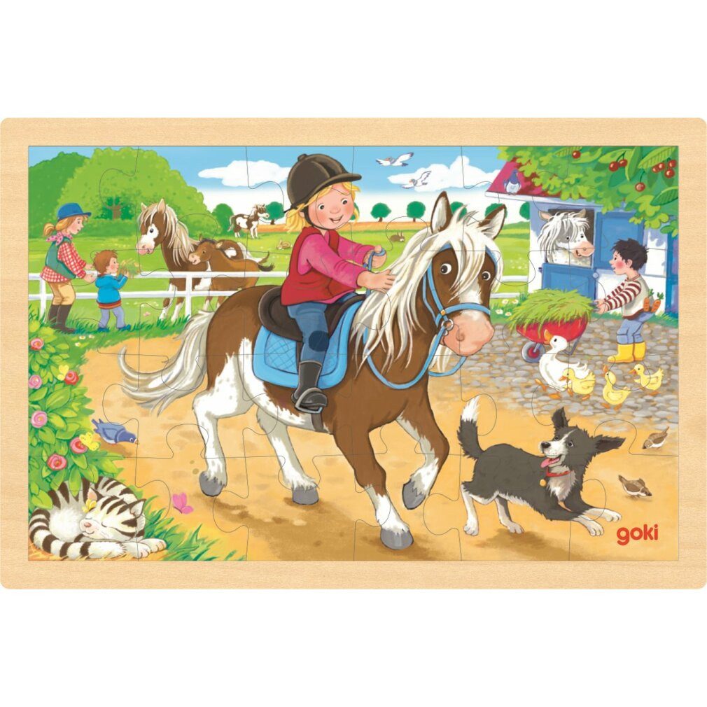 goki Puzzle Gollnest & Kiesel Einlegepuzzle Ponyhof, Puzzleteile