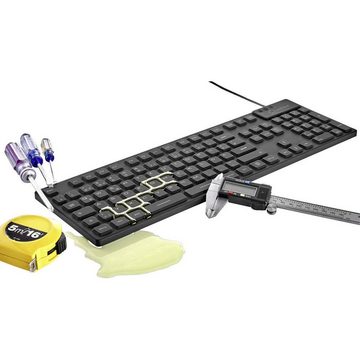 Renkforce IP68 Wasserdichte Industrietastatur Tastatur (Silikonmembran vollversiegelt IP68)