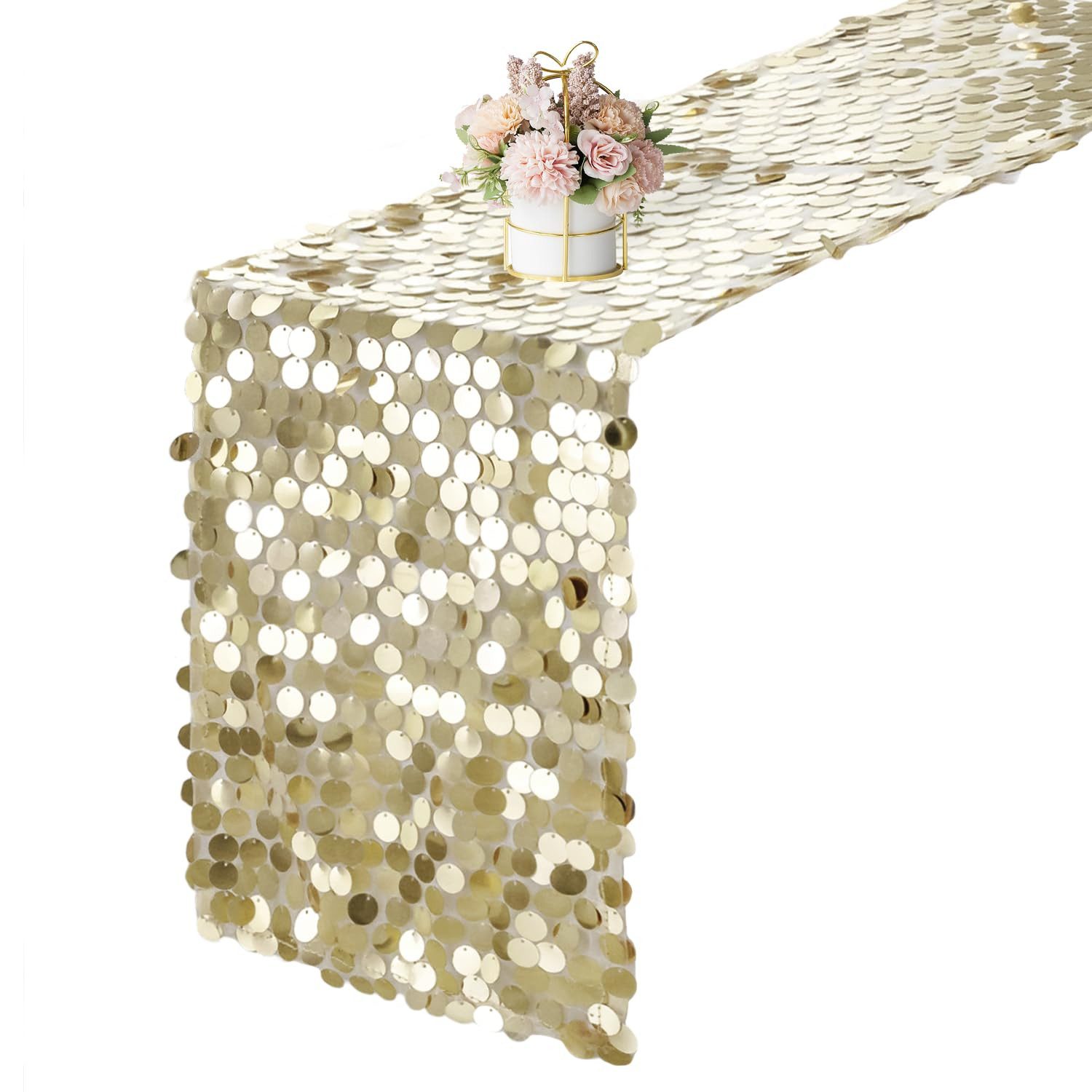 CLTYQ Tischläufer Tischläufer Pailletten, 275x30cm rechteckiger günstig online kaufen