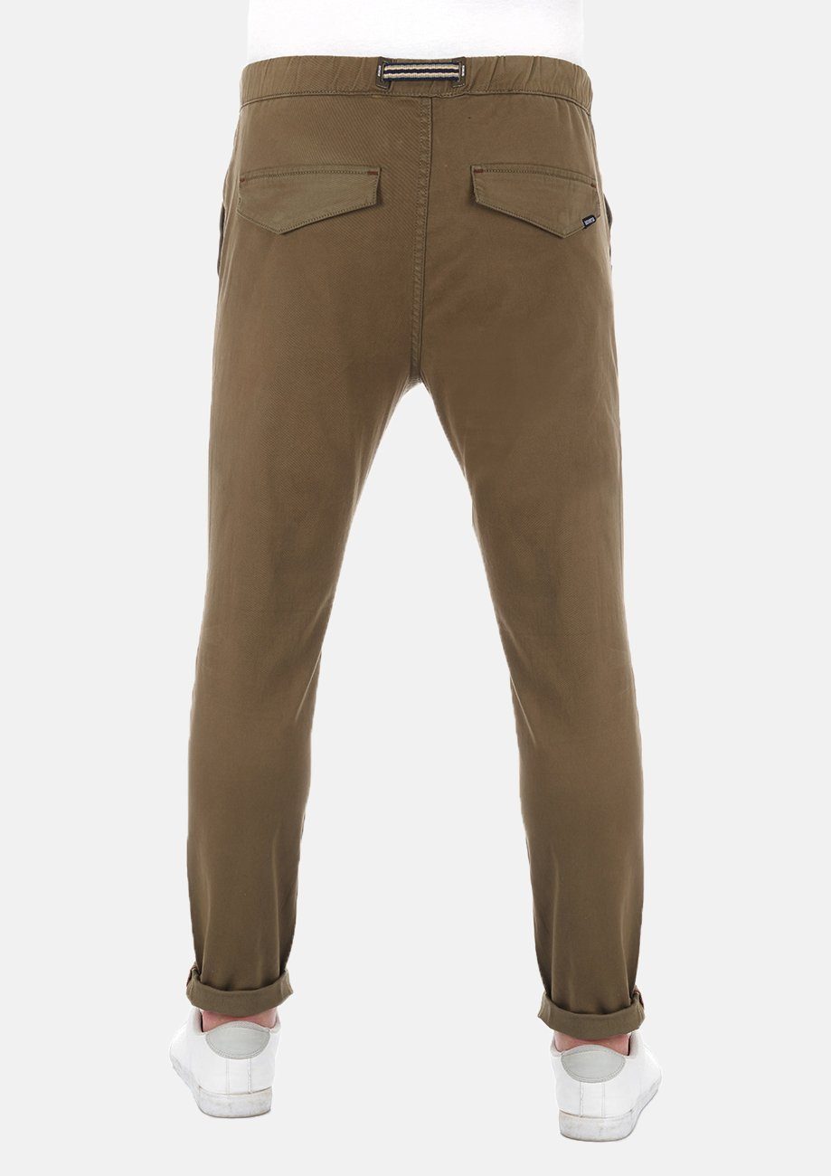 riverso Chinohose Herren Stoffhose RIVMalte Slim Fit Stretch Freizeithose mit Gürtel