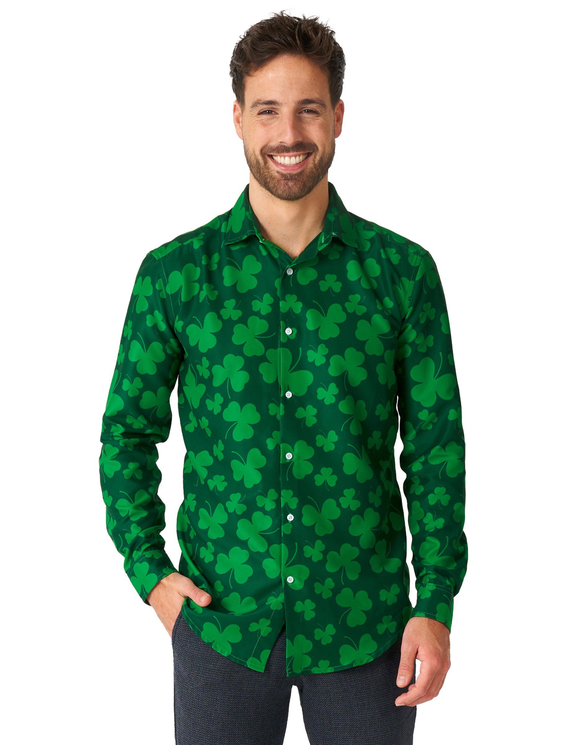 Opposuits Kostüm SuitmeisterSt. Patricks Hemd für Erwachsene grün günstig online kaufen