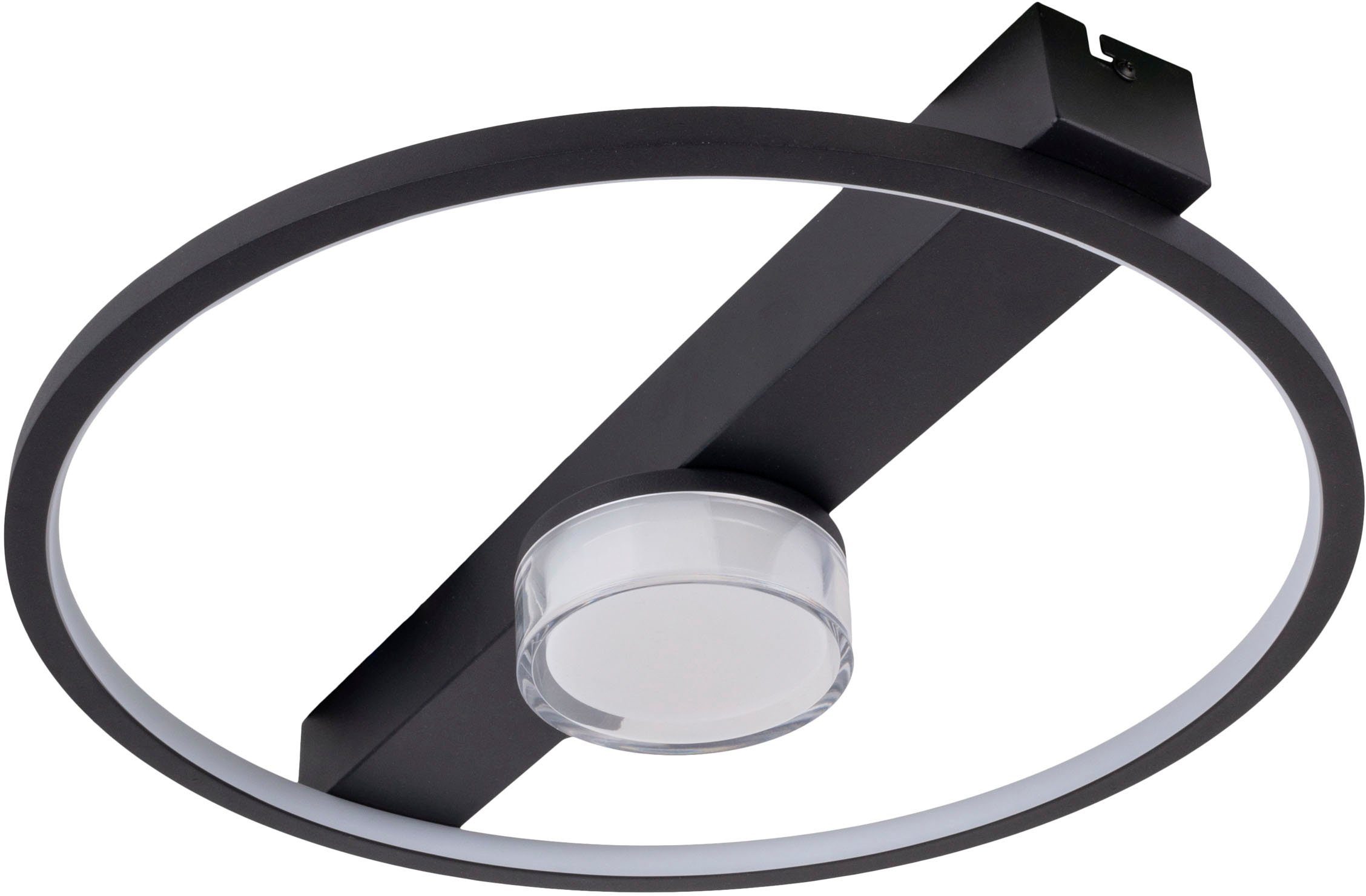 näve LED Deckenleuchte Cimo, Dimmfunktion, LED wechselbar, Warmweiß, stufenweise dimmbar per Wandschalter, Lichtfarbe warmweiß, schwarz