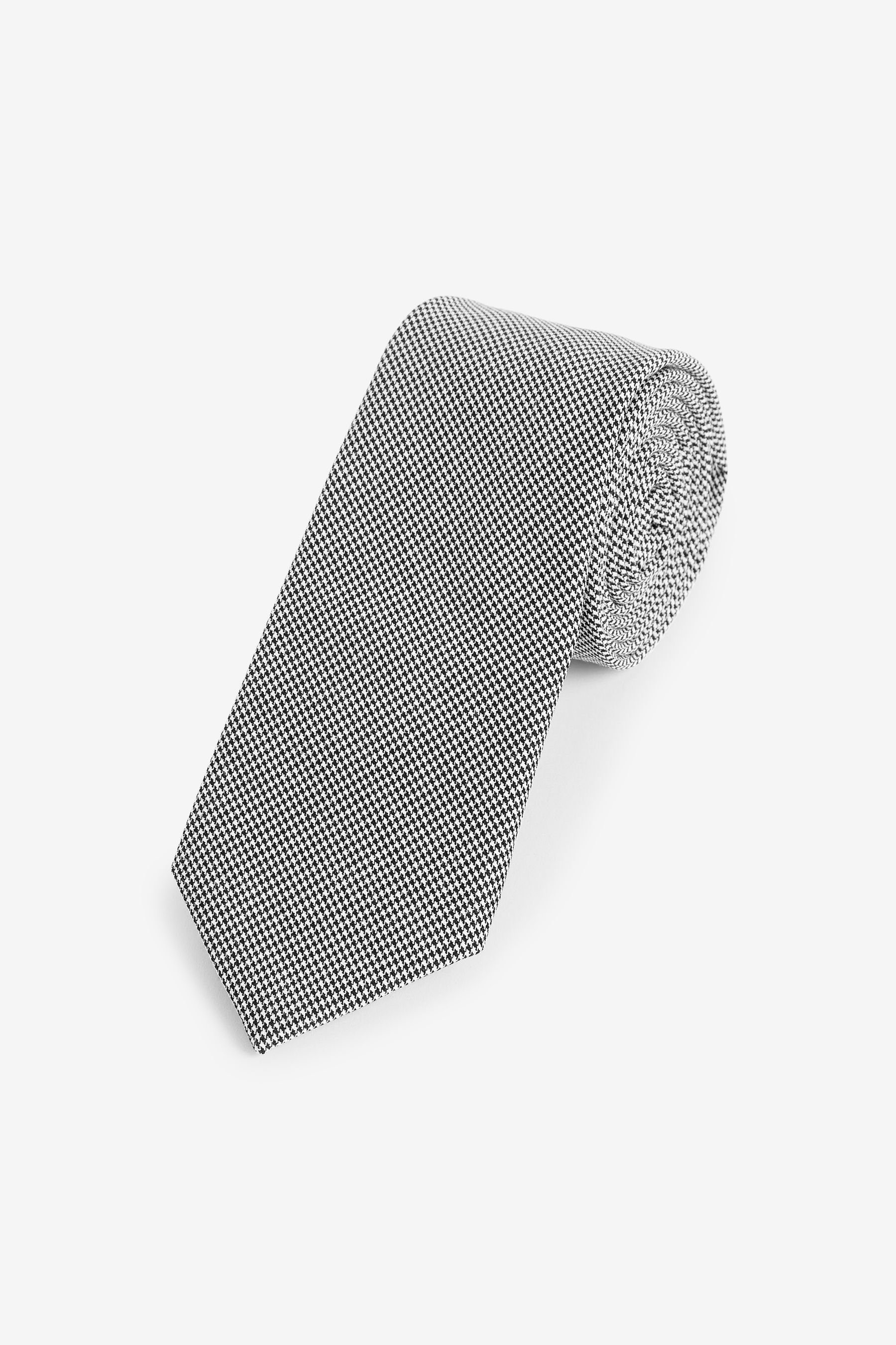 Krawatte (1-St) Krawatte Strukturierte Leinengemisch aus Next