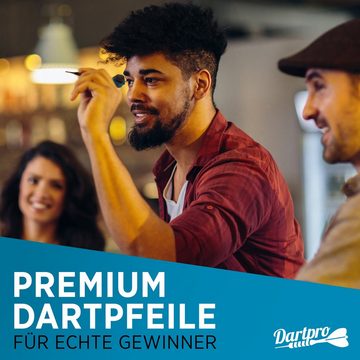 DartPro Dartpfeil DartPro Dartpfeile mit Kunststoffspitze – 12 Dartpfeile [18g]