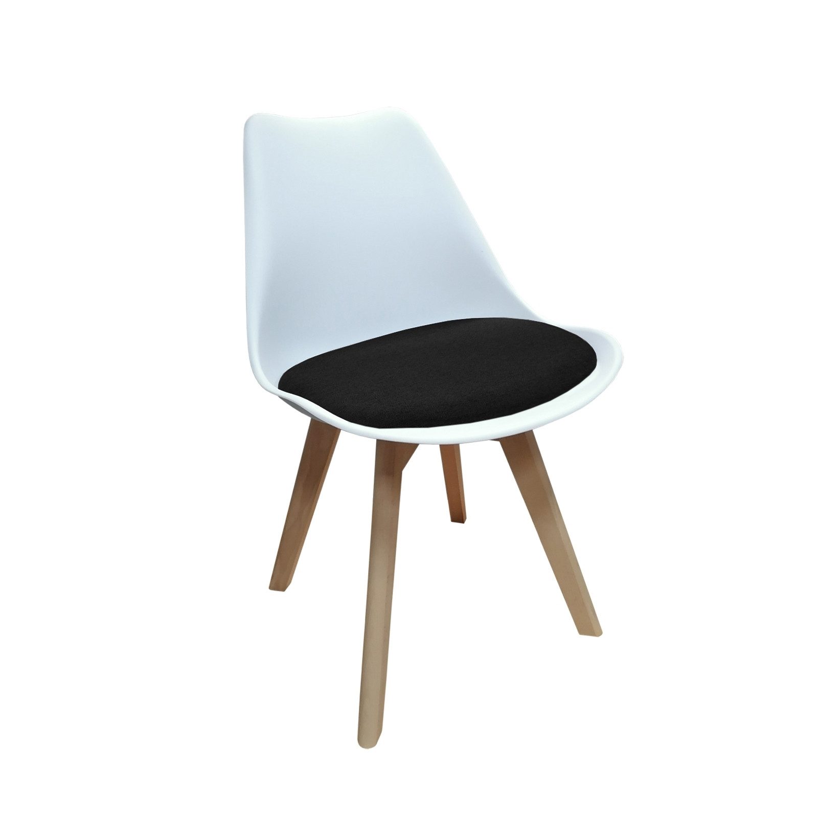HTI-Living Esszimmerstuhl Esszimemrstuhl Atlanta Weiß/Schwarz (Stück, 1 St), Kunststoffschale mit Sitzfläche aus Polyester