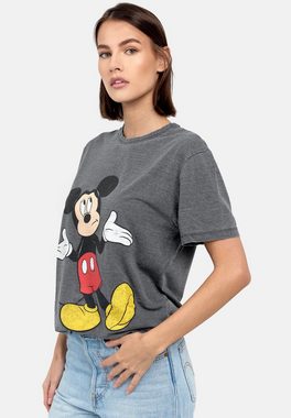 Recovered T-Shirt Disney Mickey Leaning GOTS zertifizierte Bio-Baumwolle