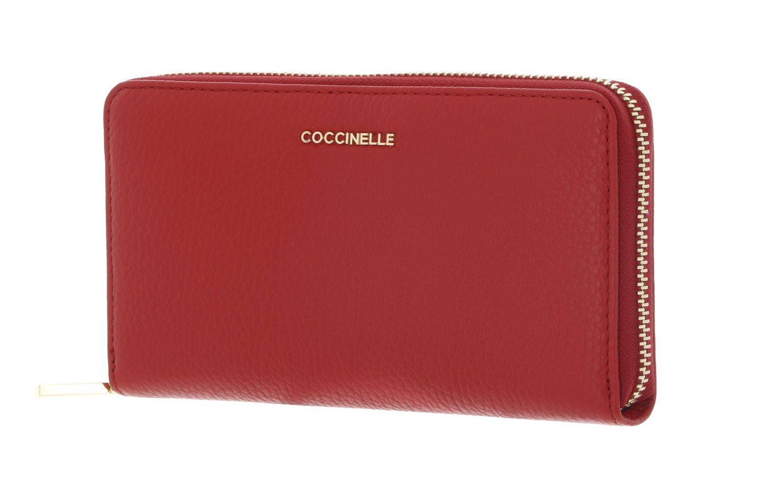 COCCINELLE Geldbörse Wallet Grained Leather, aus echtem Leder