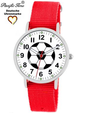 Pacific Time Quarzuhr Kinder Armbanduhr Fußball Wechselarmband, Mix und Match Design - Gratis Versand