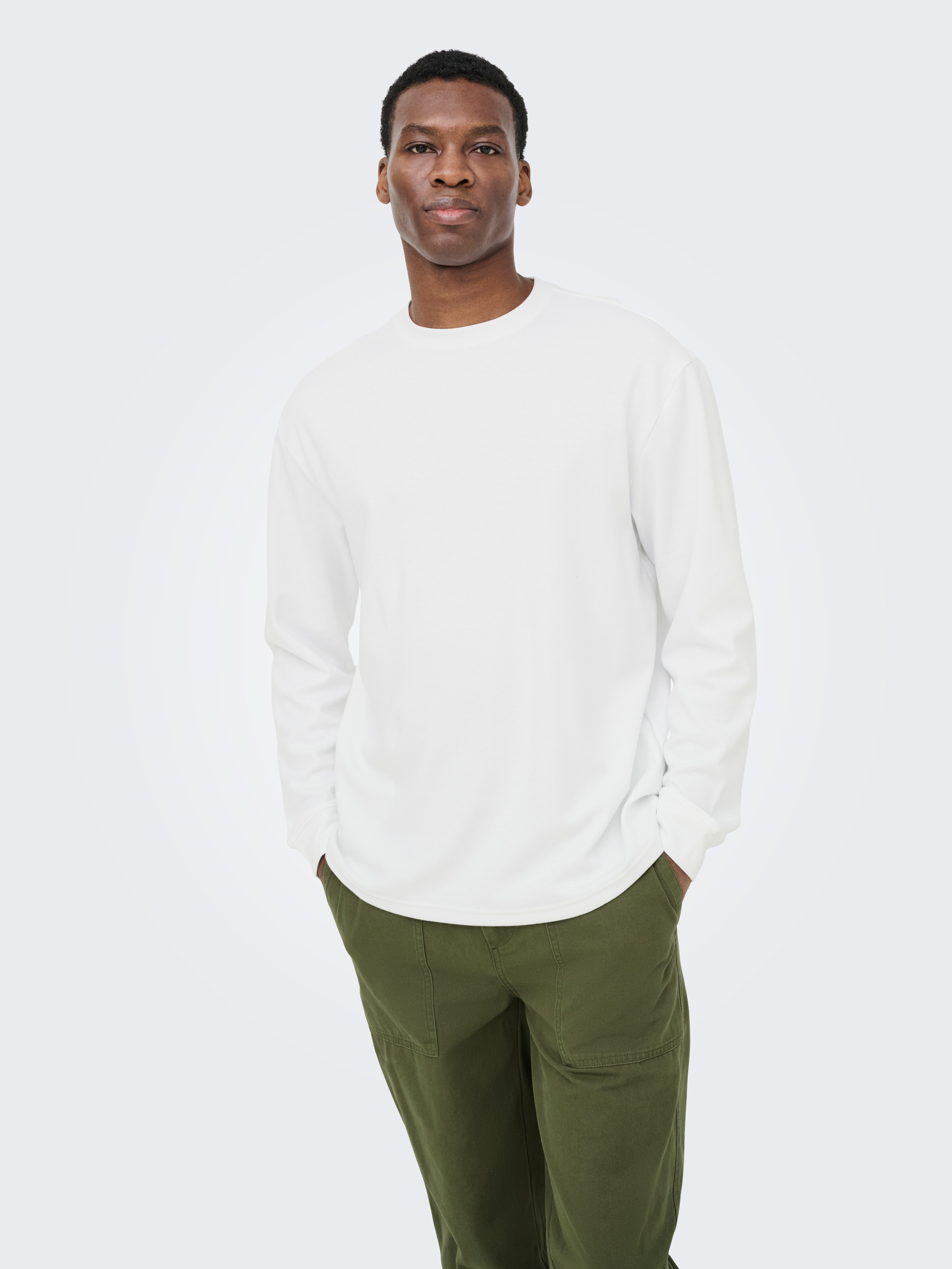 ONLY & SONS T-Shirt ONSCASPIAN AIRLFEX RLX LS TEE NOOS Baumwollmischung, relaxed fit