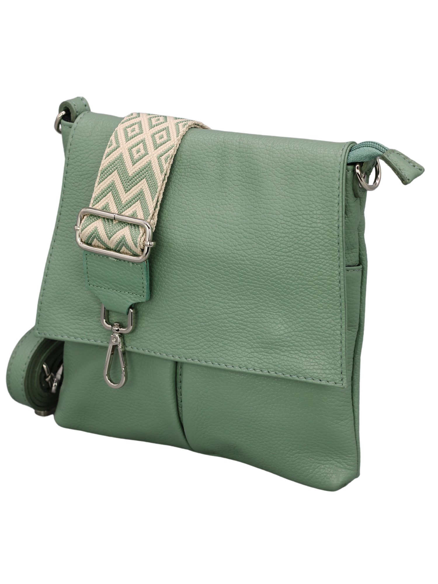 Adel Bags Schultertasche ELLA Umhängetasche für Damen mit 2 Riemen, echtes Leder, hergestellt in Italien