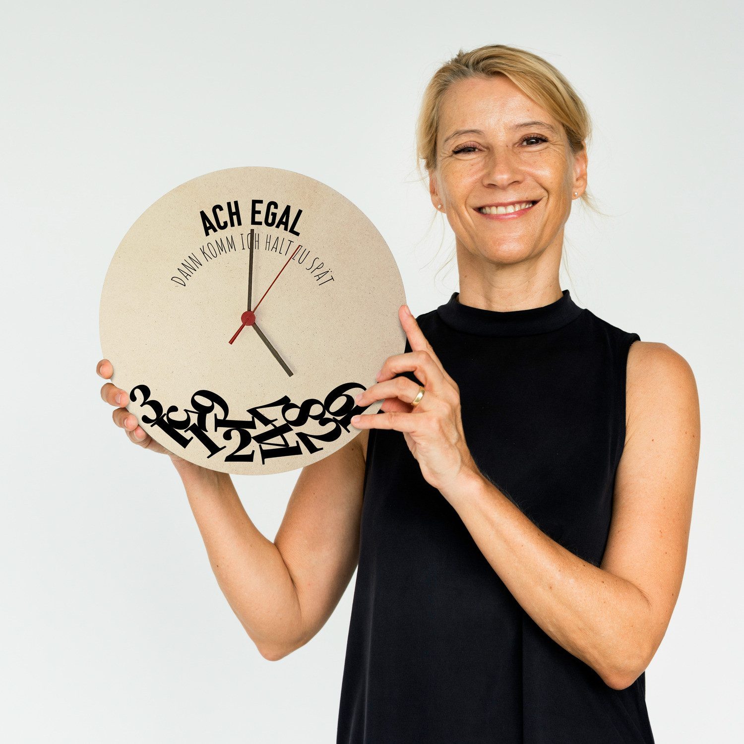 speecheese Wanduhr Ach egal dann komm günstig online kaufen