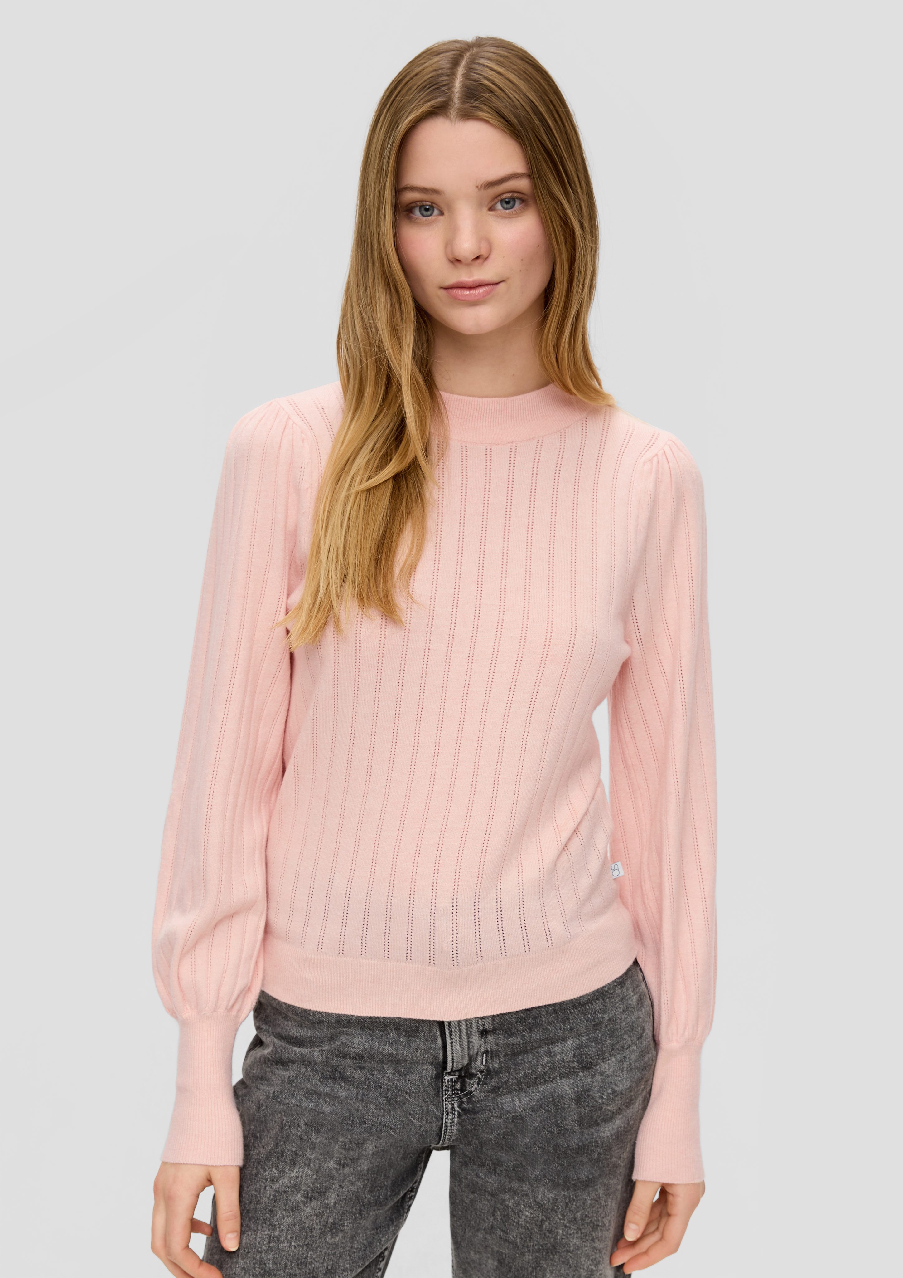 Strickpullover Strickpullover mit Ajourmuster