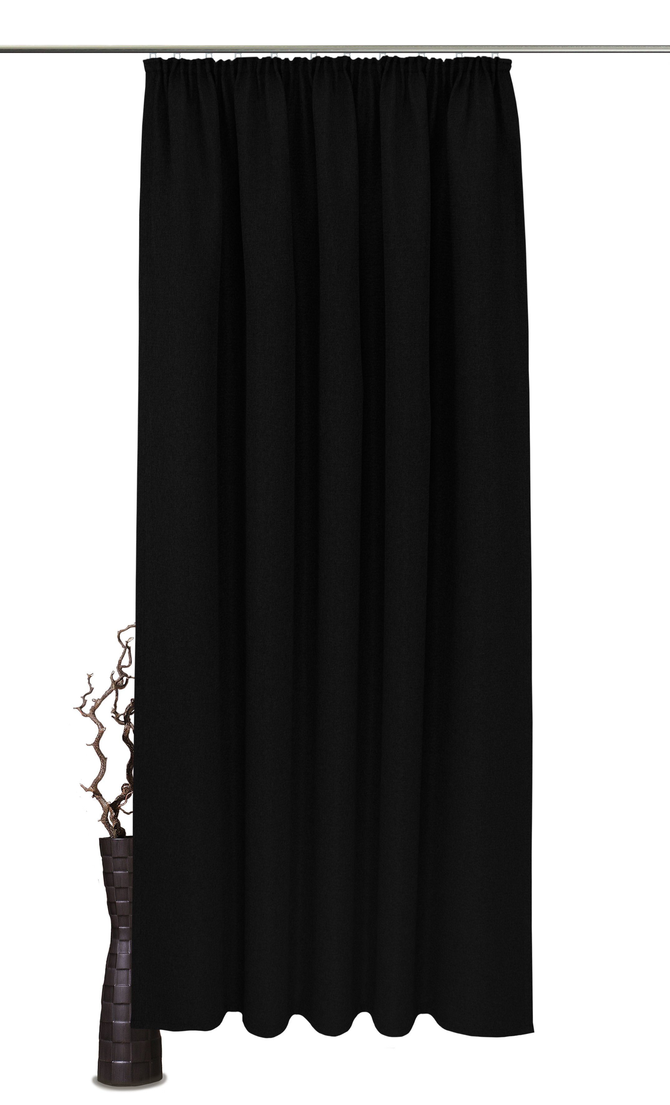 Polyester, VHG, abdunkelnd, (1 Verdunkler, Kräuselband 140 Breite cm einfarbig, Sandro, St), Vorhang