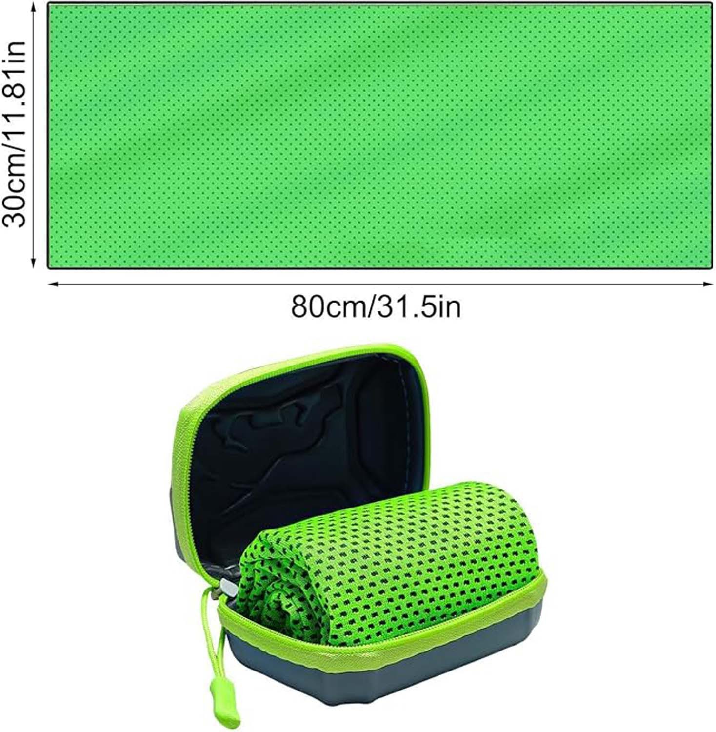 nsihing Sporthandtuch 2 Pack Kühltuch Mit Aufbewahrungsbox, 80x30cm Handtuch, (2-St) – Bild 2 von 5