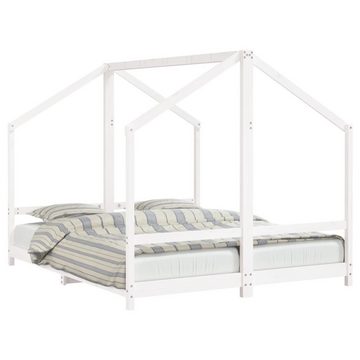 vidaXL Kinderbett Kinderbett Weiß 2x80x200 cm Massivholz Kiefer