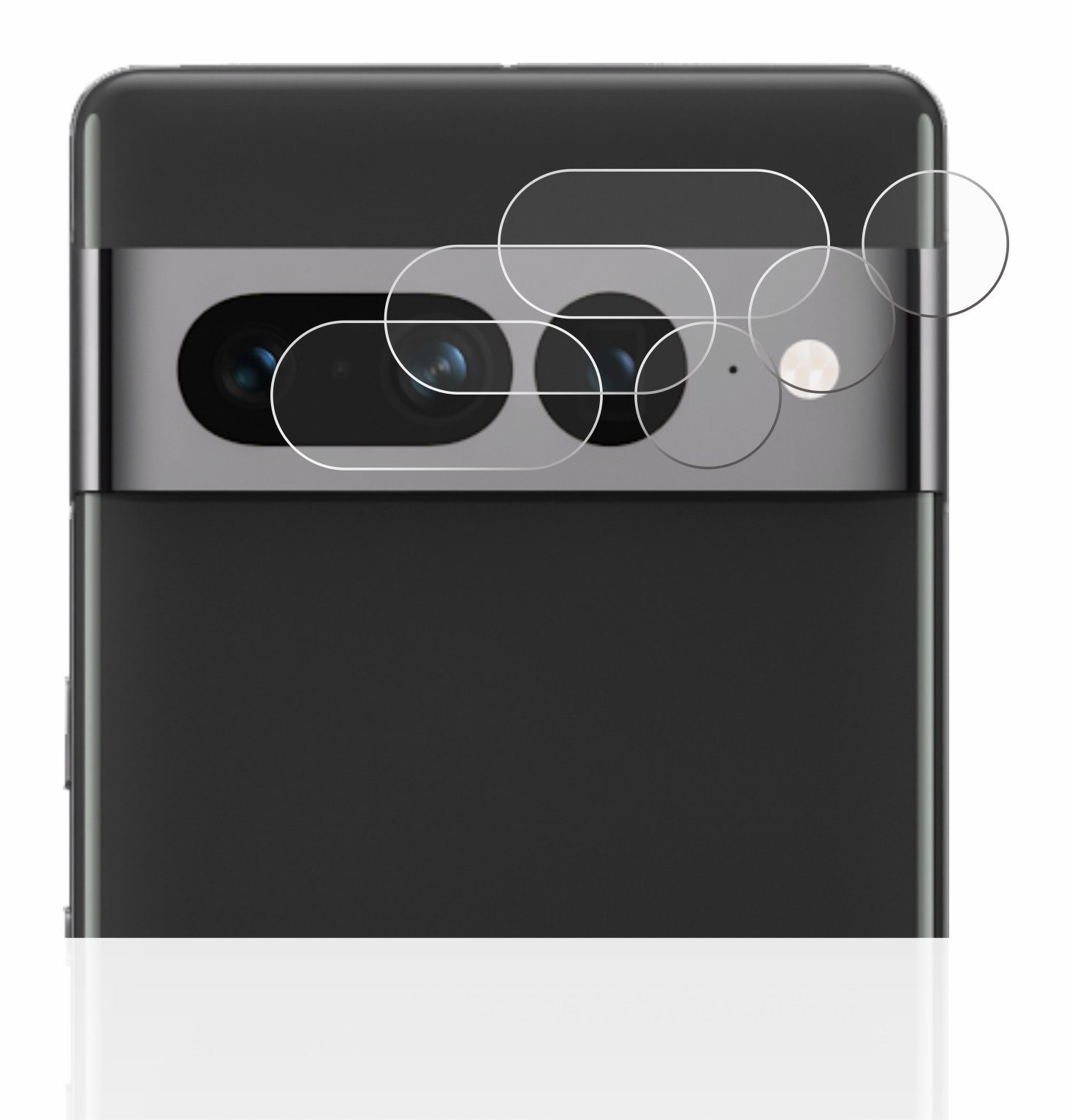 Savvies Schutzfolie für Google Pixel 7 Pro (NUR Kamera), Displayschutzfolie,  6 Stück, Folie klar