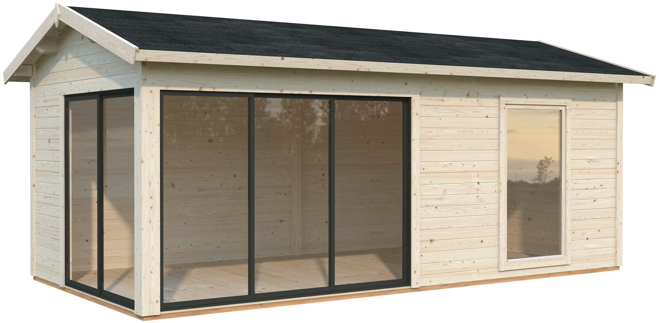 Palmako Gartenhaus Amanda Slide, BxT: 639x340 cm, verschiedene Farben