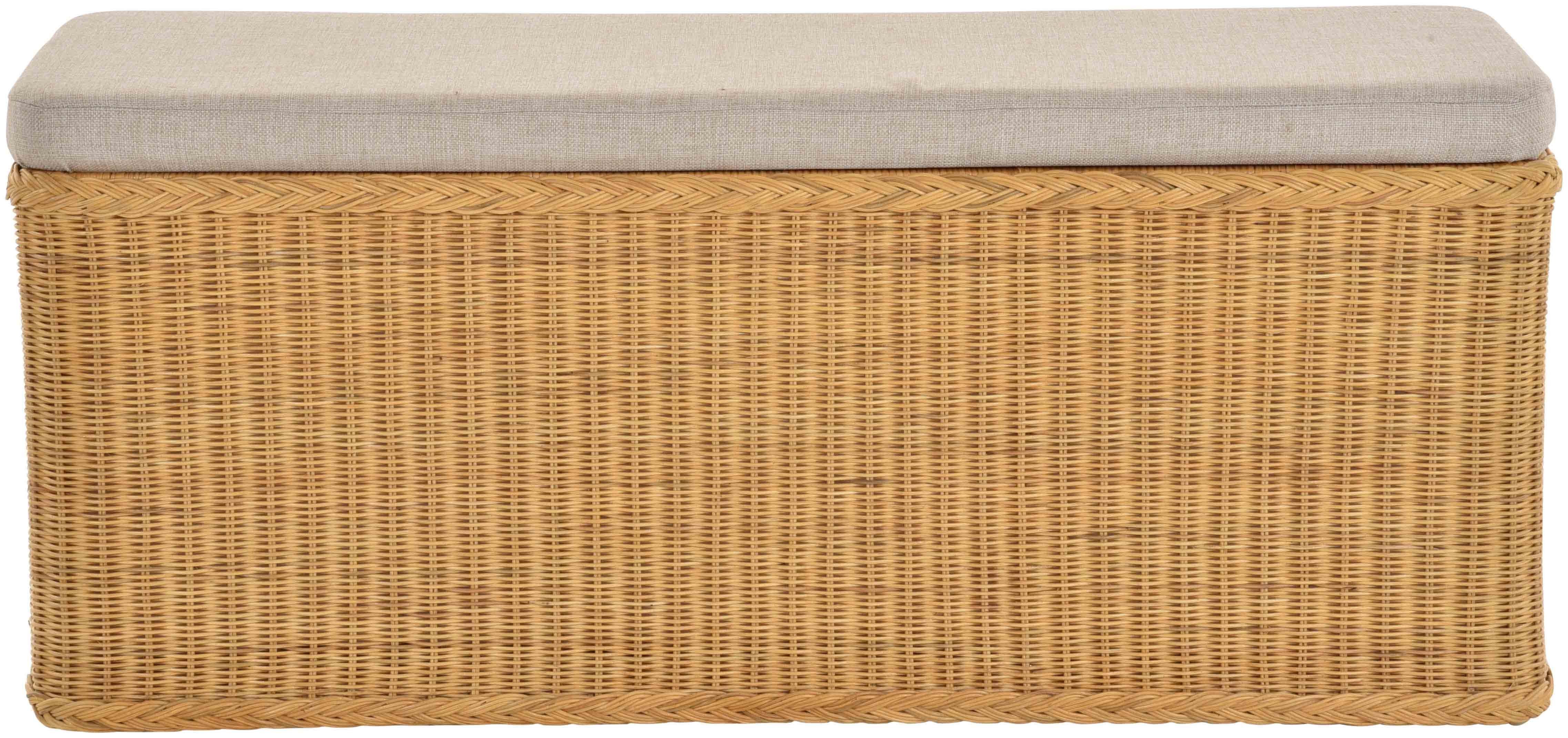 Krines Home Sitztruhe Breiter Rattan Wäschekorb günstig online kaufen