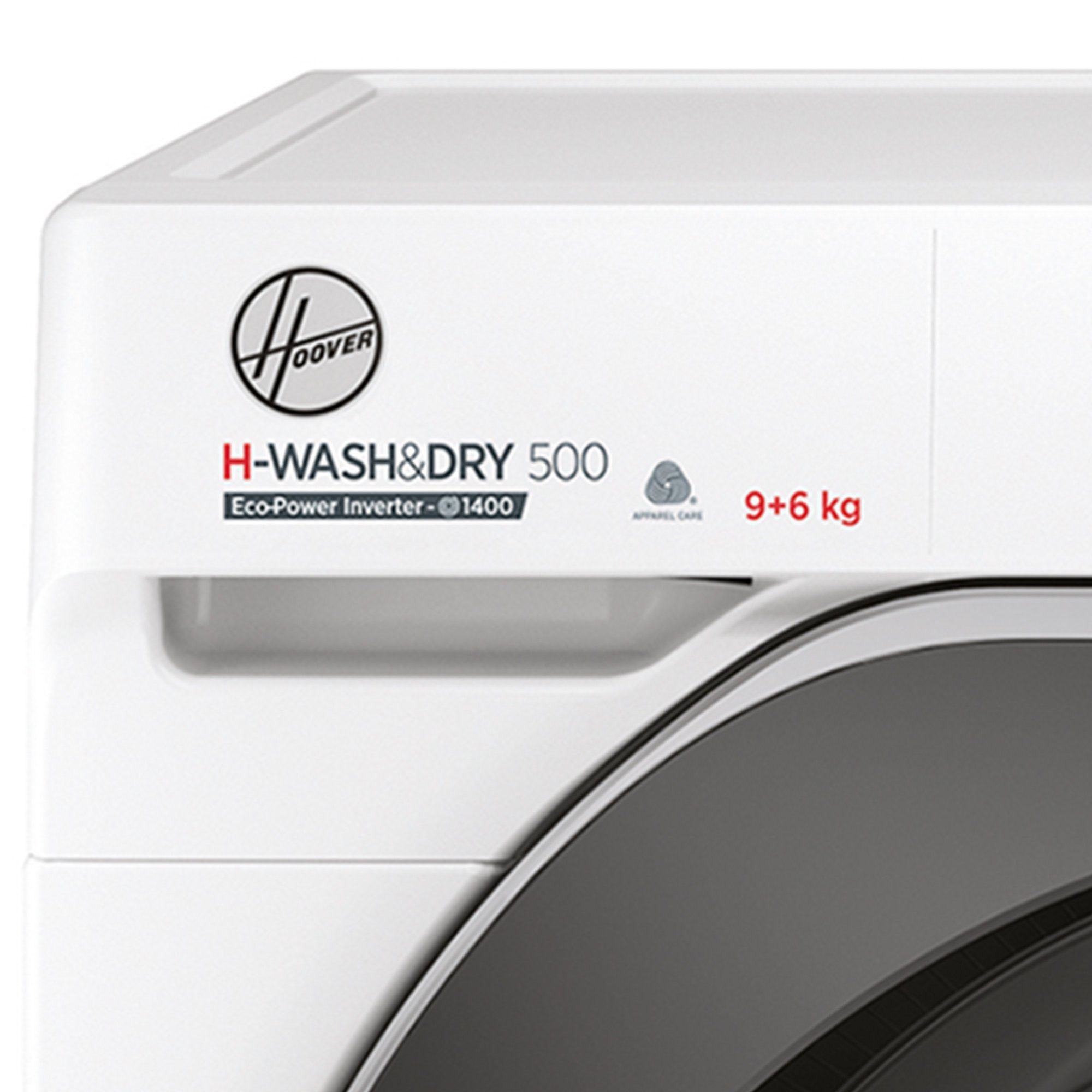 Hoover Waschtrockner H-WASH500 HDQ 496AMBS/1-S, 9,00 kg, 6 kg, 1400 U/min, hOn App / Wi-Fi + Bluetooth, Aquastop-Schlauch, Inverter Motor