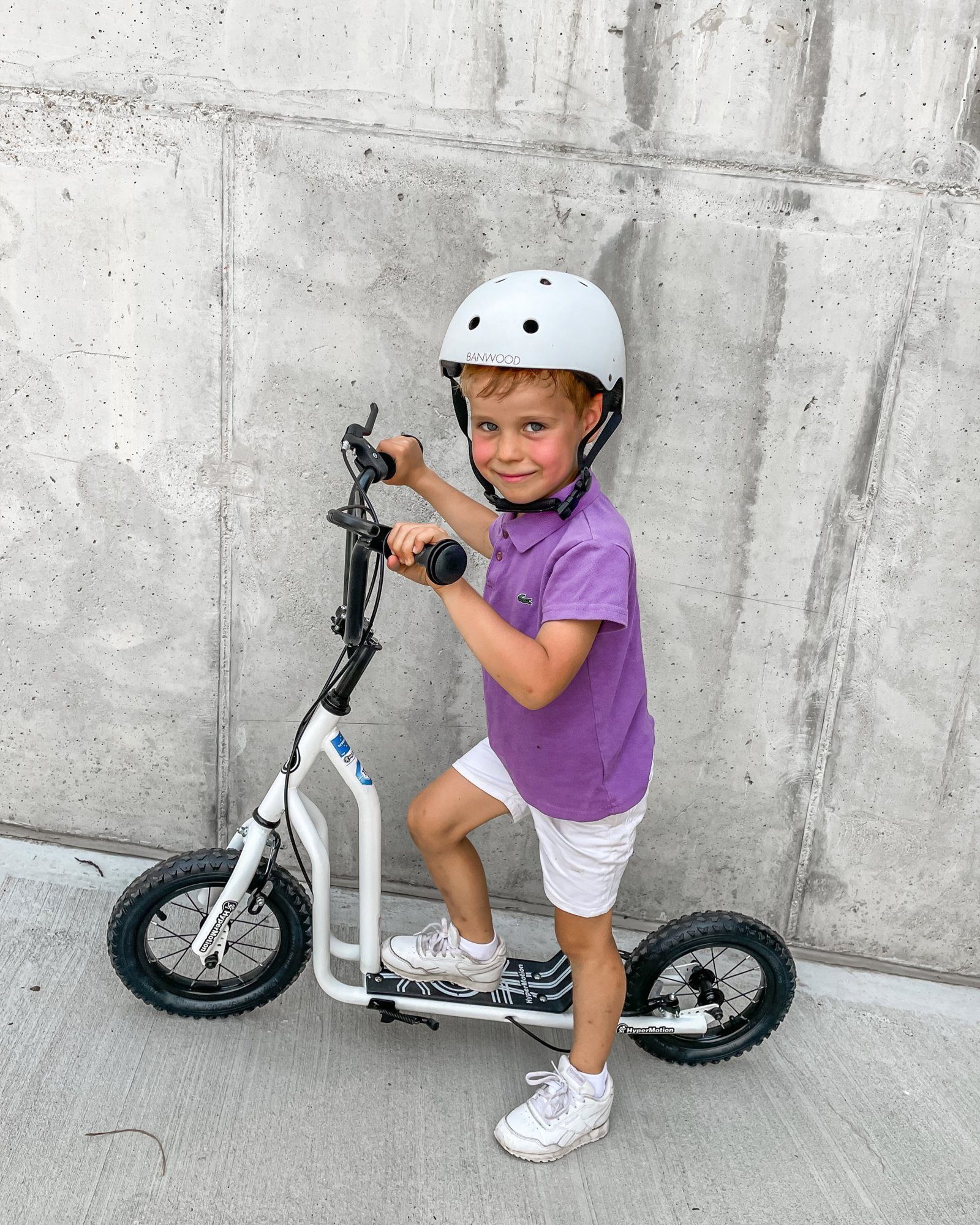 HyperMotion Scooter Roller VIVA 12, aufblasbare Räder 30 cm, Weiß, 15km top speed