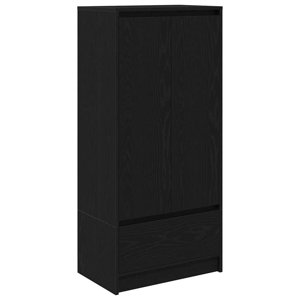 vidaXL Sideboard Schrank mit Schublade Schwarz günstig online kaufen