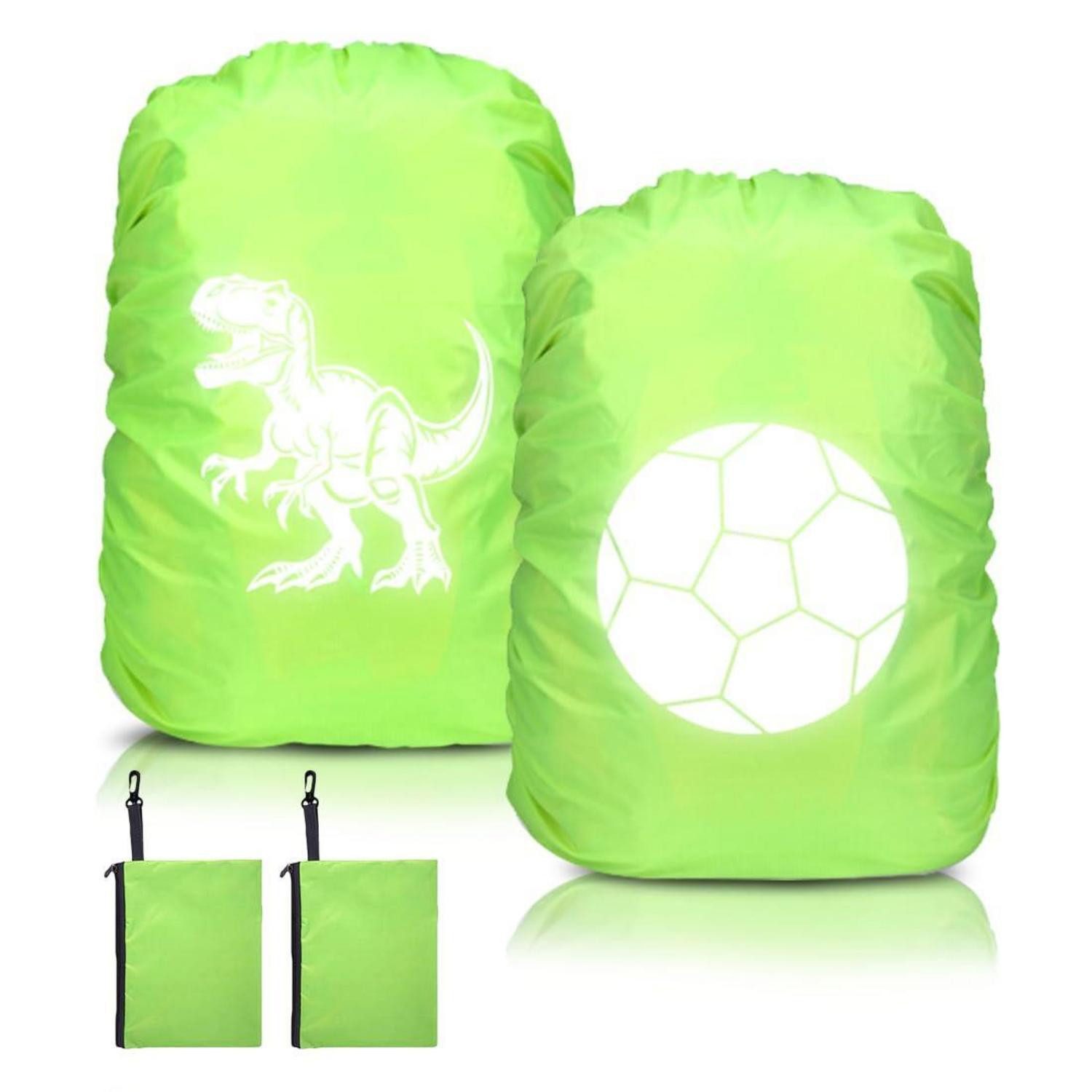 LuxusKollektion Rucksack-Regenschutz Regenschutz Rucksack 35L Dino/Fußball Reflektor (2-St)