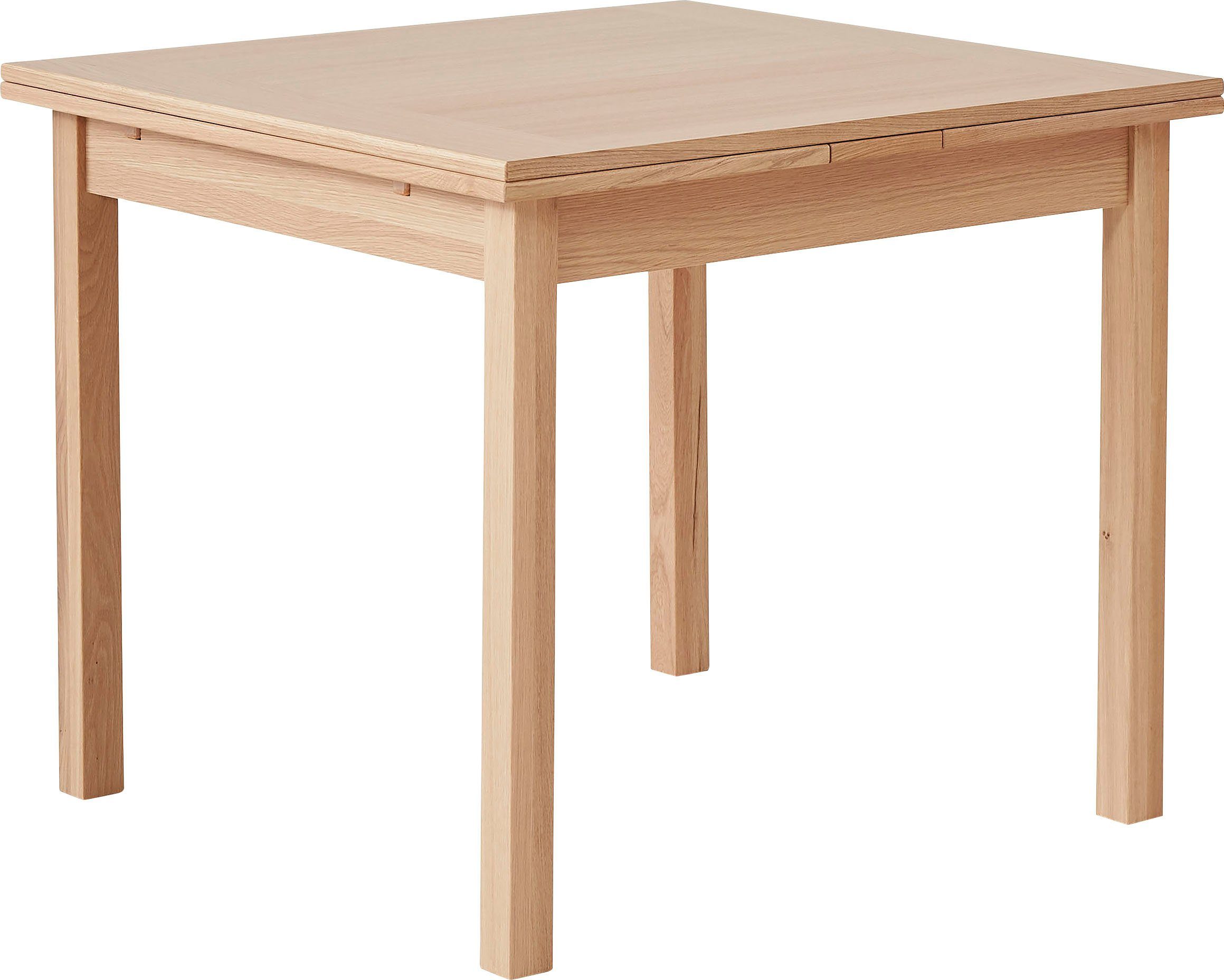 Hammel Furniture Esstisch Basic by Hammel Dinex, aus Furnier/Massivholz, in zwei Breiten, mit Auszugsfunktion Weißpigmentiert Eiche