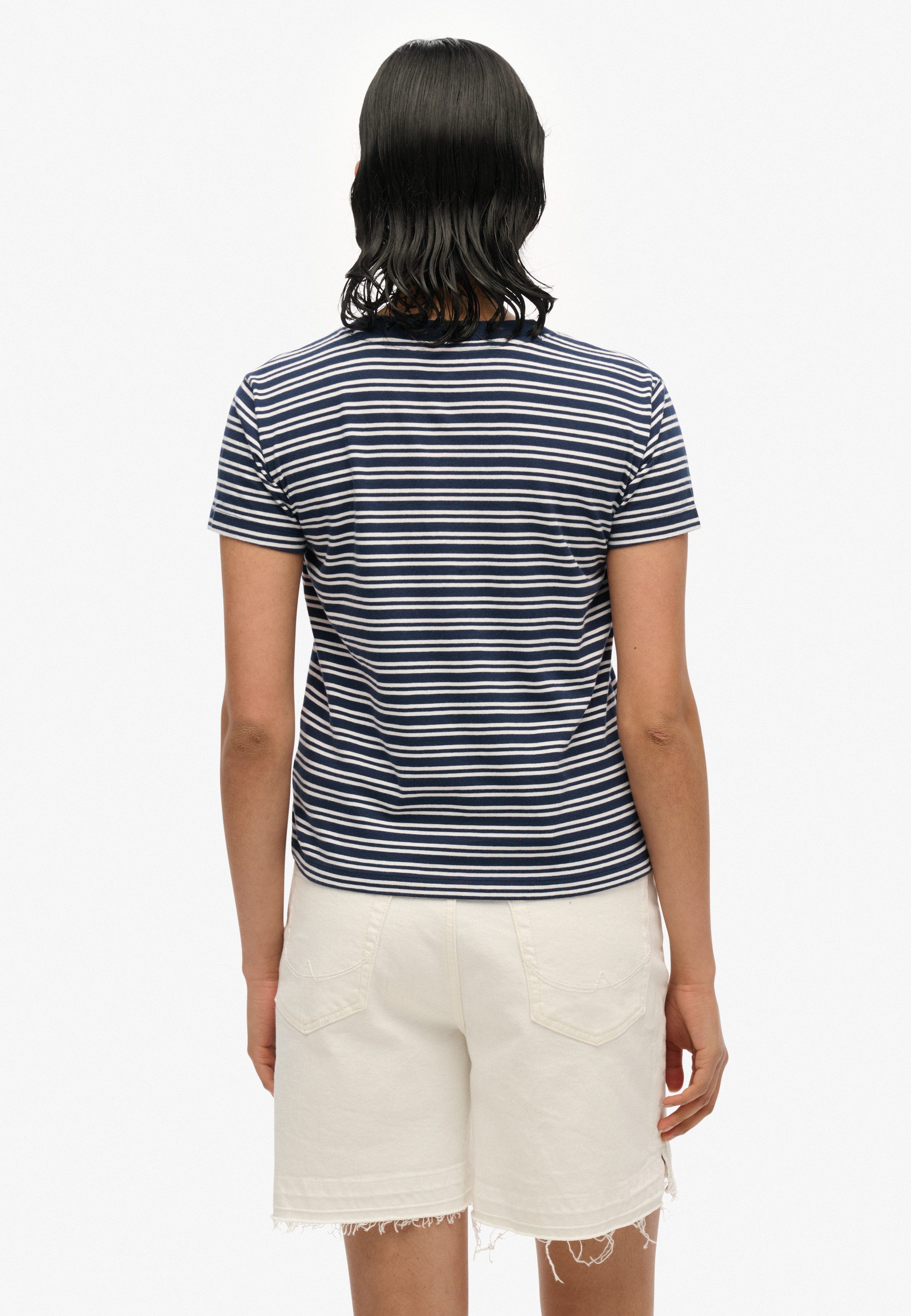 Superdry T-Shirt ESSENTIAL LOGO STR FITTED TEE angenehmes Tragegefühl durch günstig online kaufen