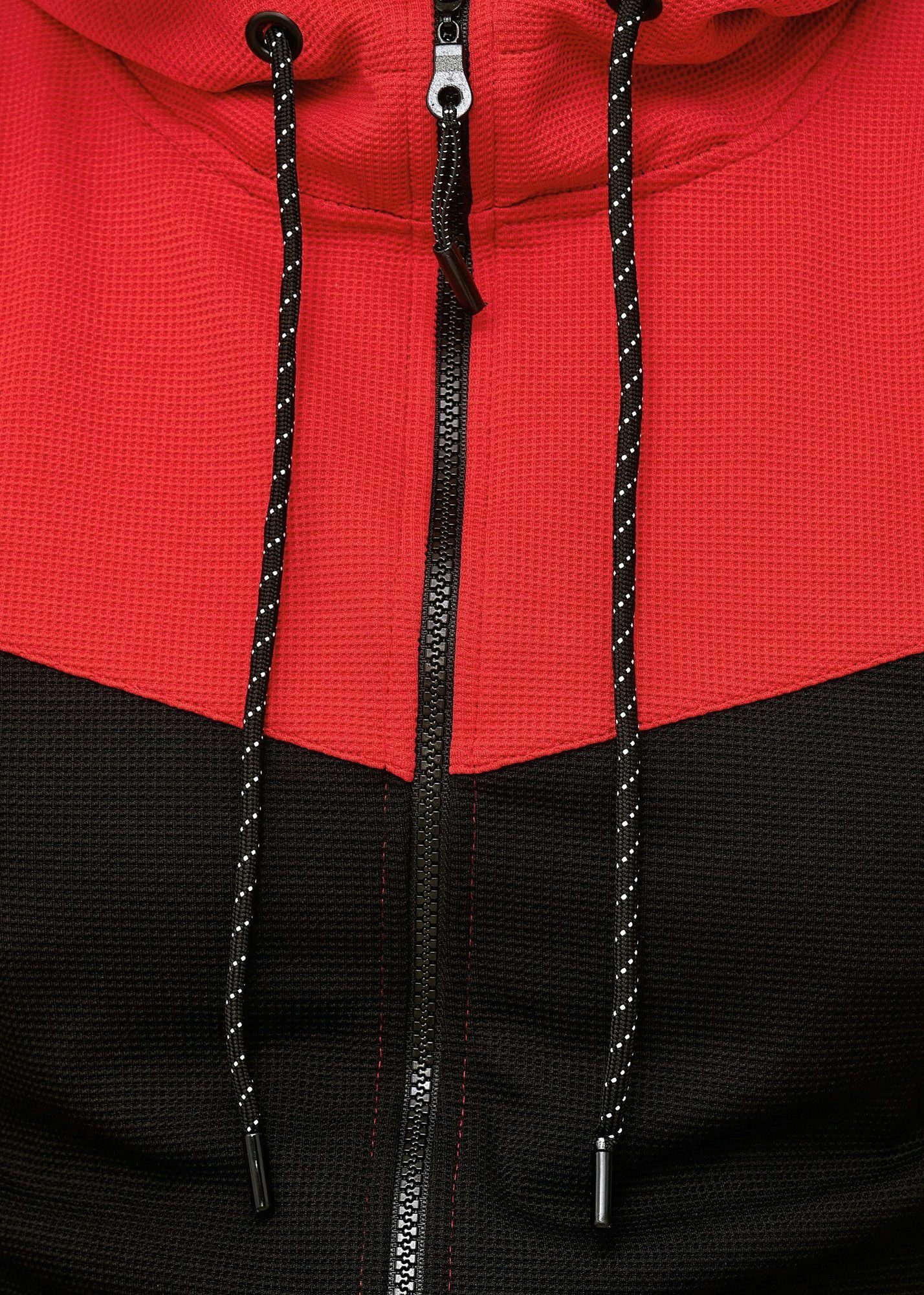 L.gonline Freizeitanzug Herren Trainingsanzug, Jogginganzug mit Kapuzenjacke 0986 (Kapuzenjacke mit Reißverschluss, Hose, 2-tlg), Fitness Freizeit Casual