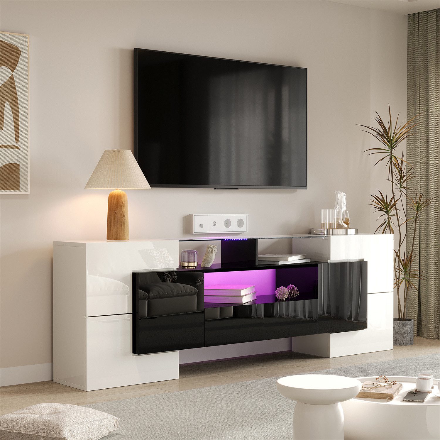 autolock TV-Schrank TV-Schrank, LED-Beleuchtung, Wohnzimmermöbel, Modernes günstig online kaufen