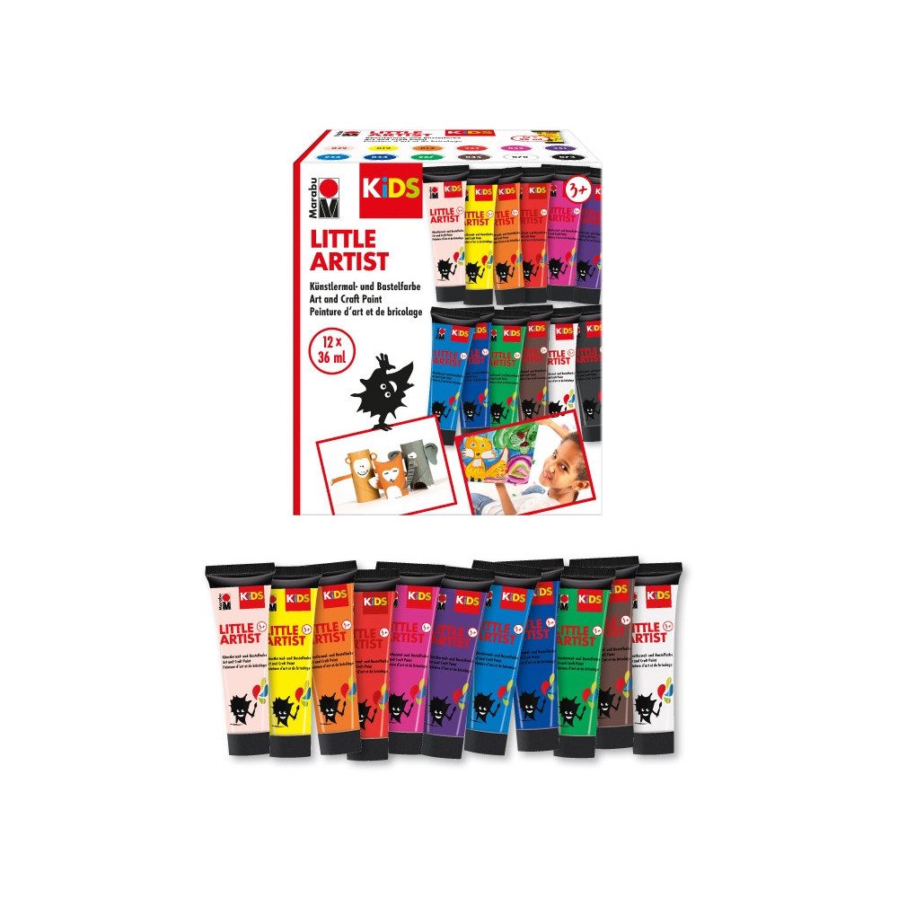 Marabu Acrylfarbe Marabu KiDS Malfarbe Little Artist 12x36ml