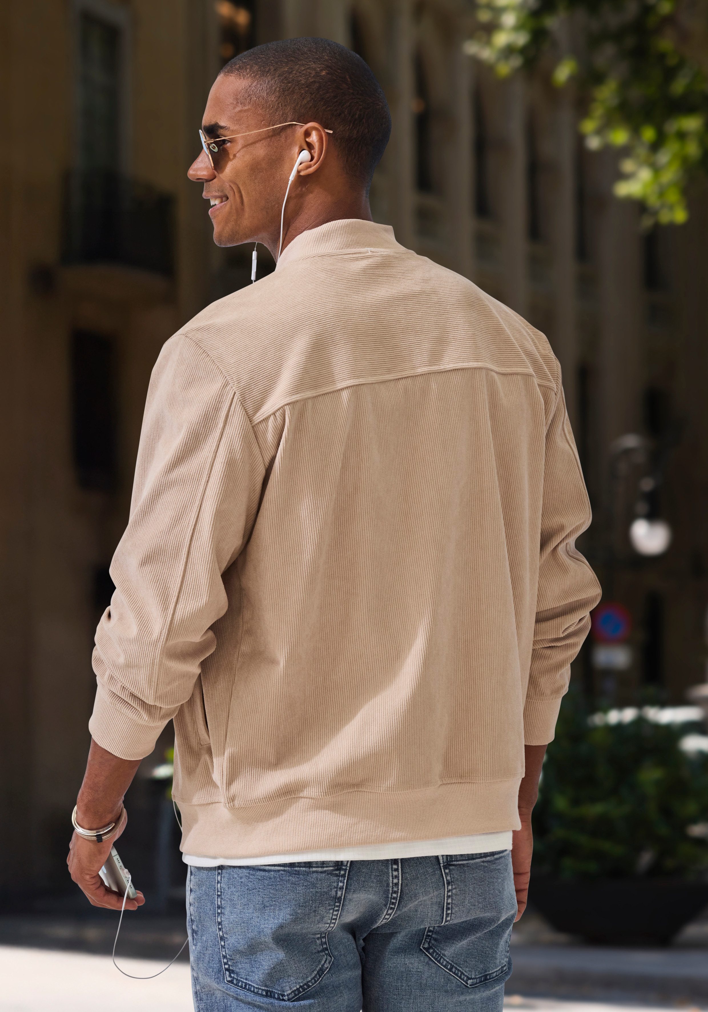 H.I.S Cordjacke - Blouson mit Reißverschluss, Pilotenjacke / Übergangsjacke aus Cord, regular fit – Bild 4 von 5