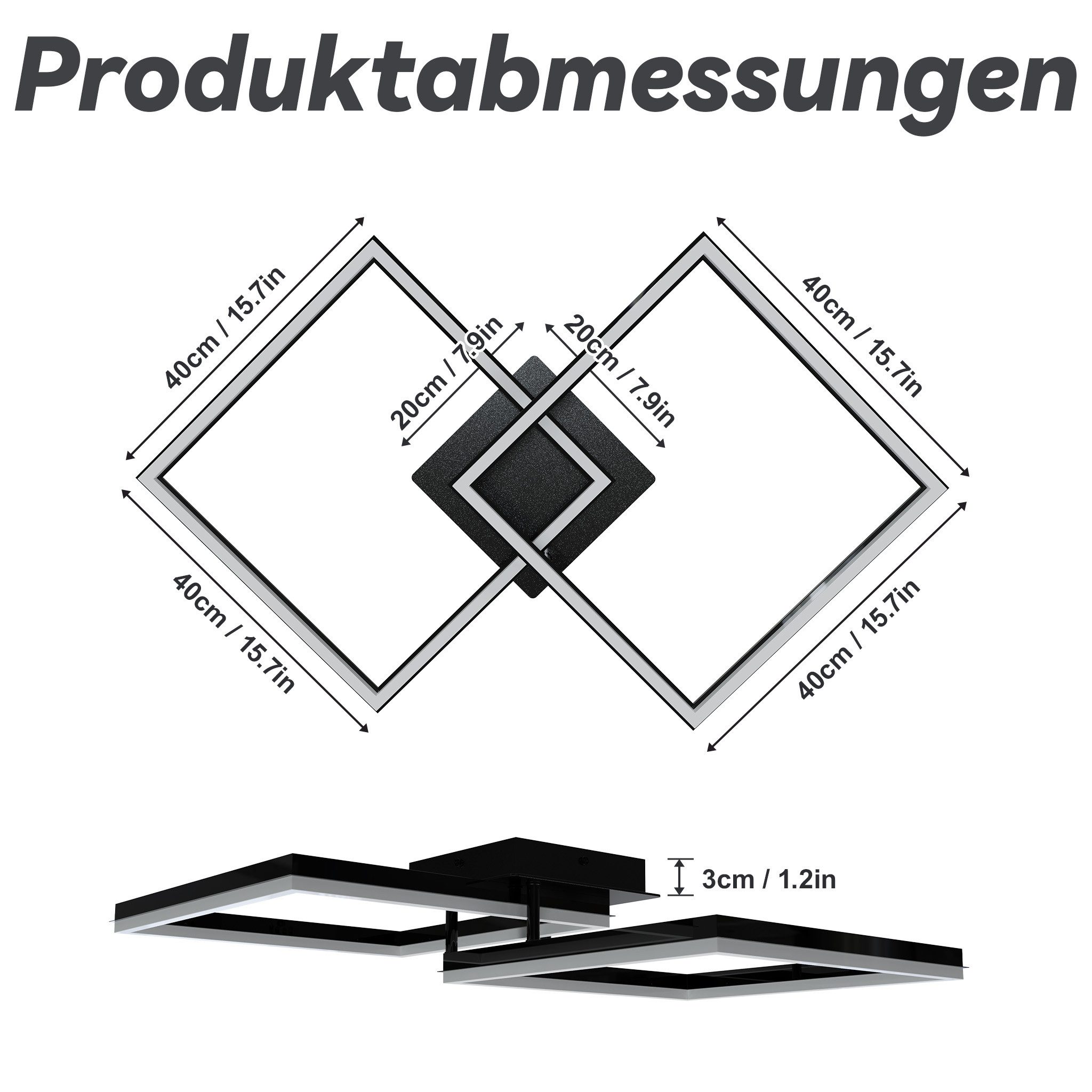 FIVMEN Deckenleuchte LED Deckenlampe Licht Lampen Badezimmer Wohnzimmerlamp günstig online kaufen