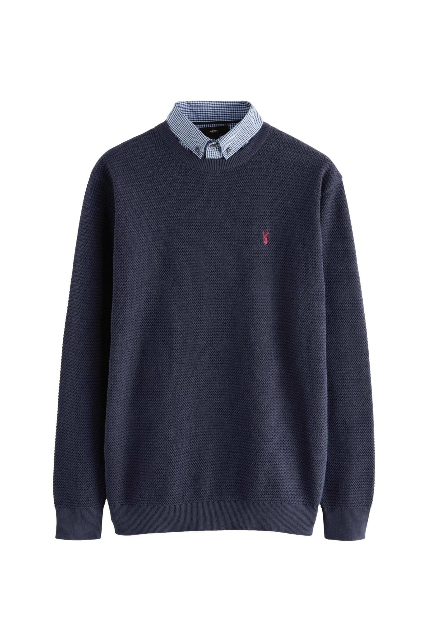 Next 2-in-1-Pullover Oxford-Pullover mit angedeutetem Hemd günstig online kaufen