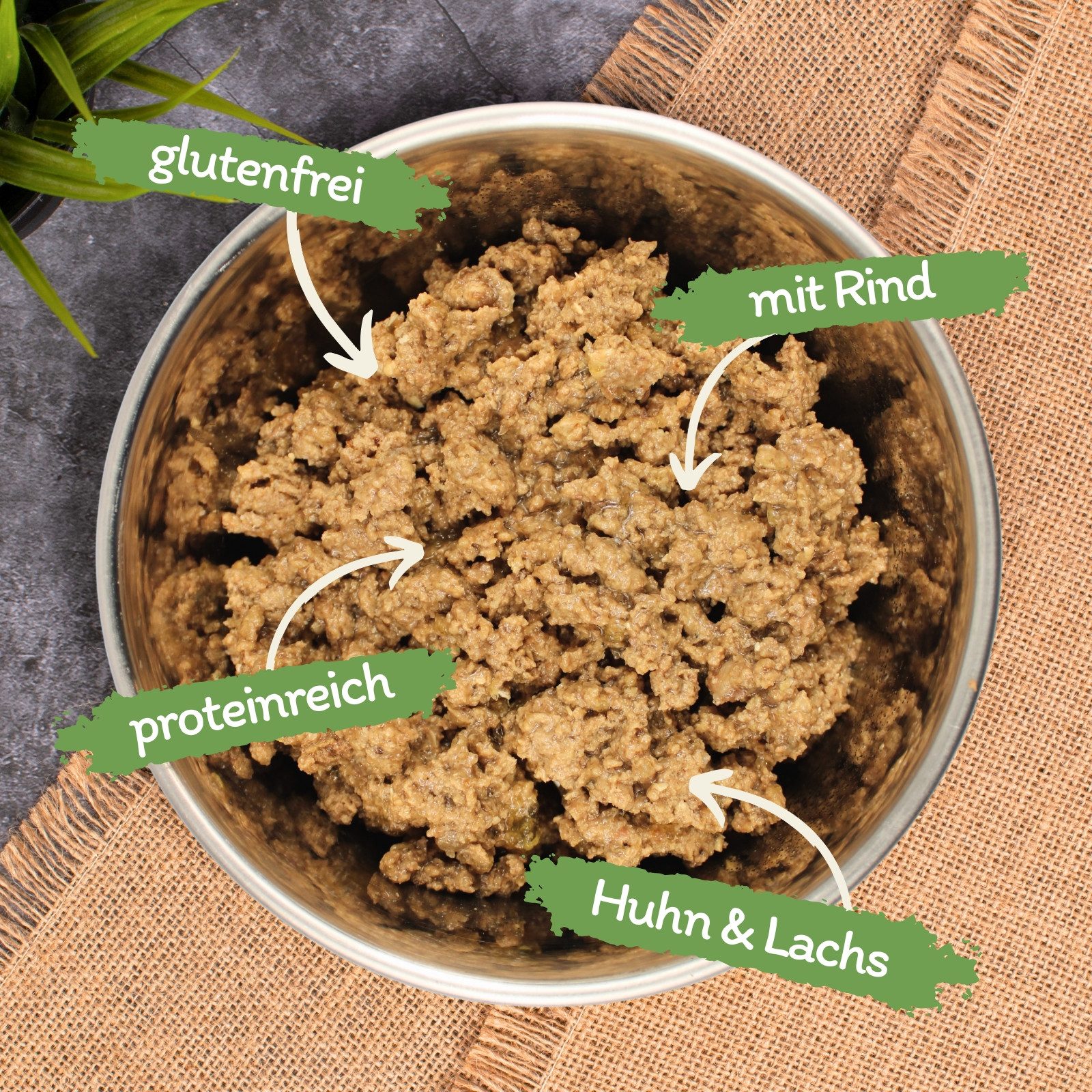 Lecker.Pet 6 x 400 g Lecker.Pet® Emily's Fleischmahlzeit Rind, Geflügel & Fisch Huhn, Nassfutter für: Katze
