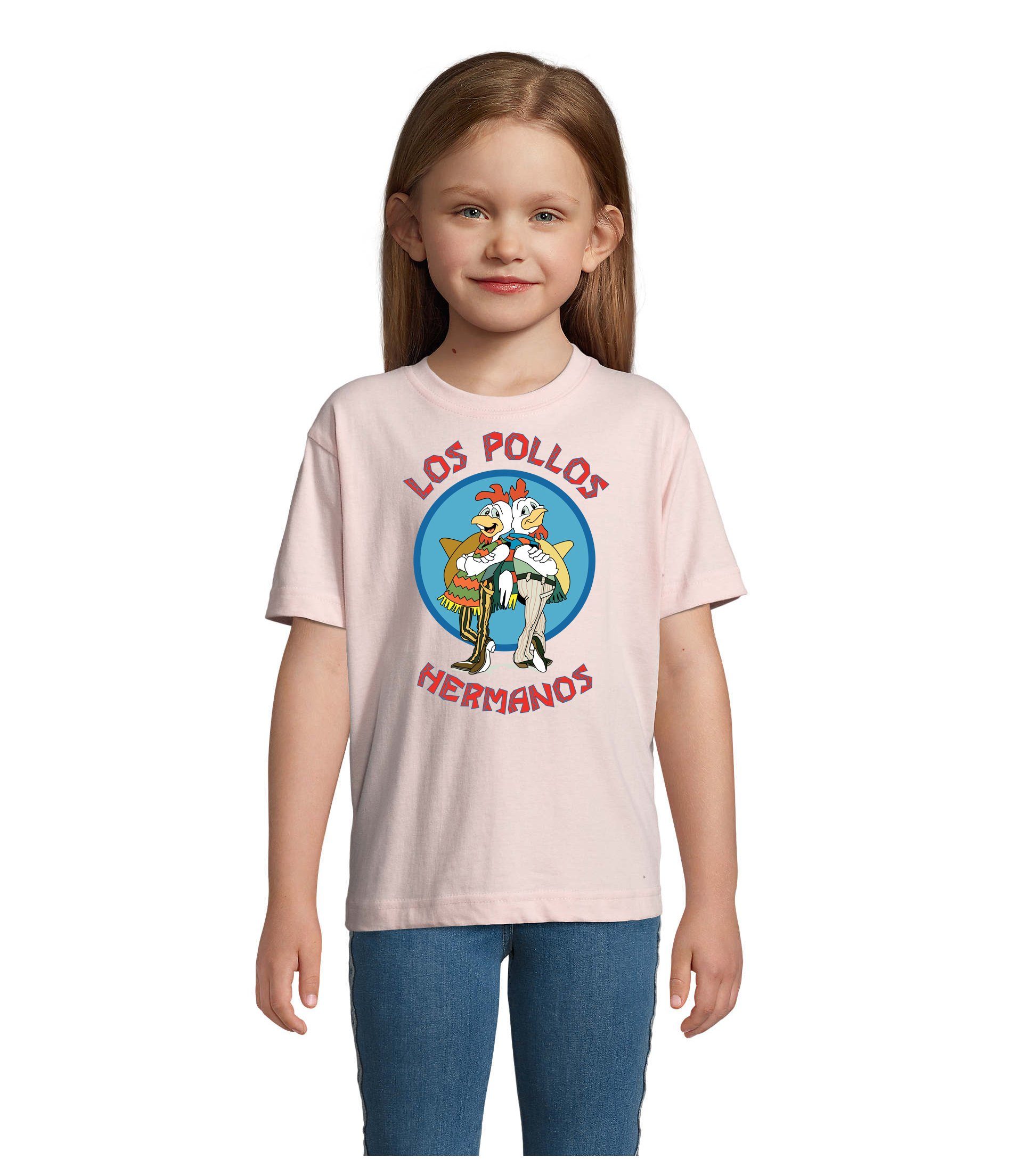 Blondie & Brownie T-Shirt Kinder Jungen & Mädchen Hermanos Hühner Los Pollos in vielen Farben Rosa