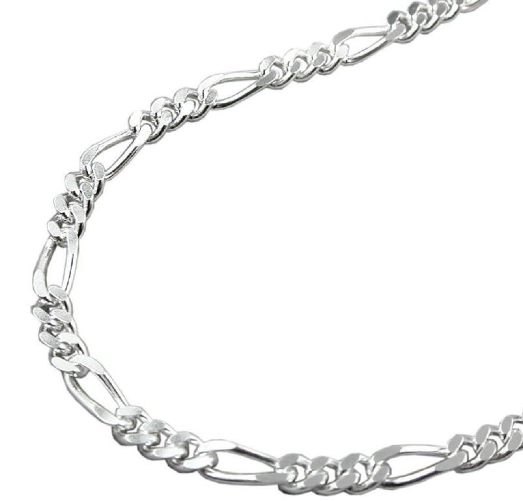 Herren Figarokette unbespielt Silber 2 Schmuckbox, Gliederarmband diamantiert 21 x Armband und 925 Damen Silberschmuck cm für inklusive