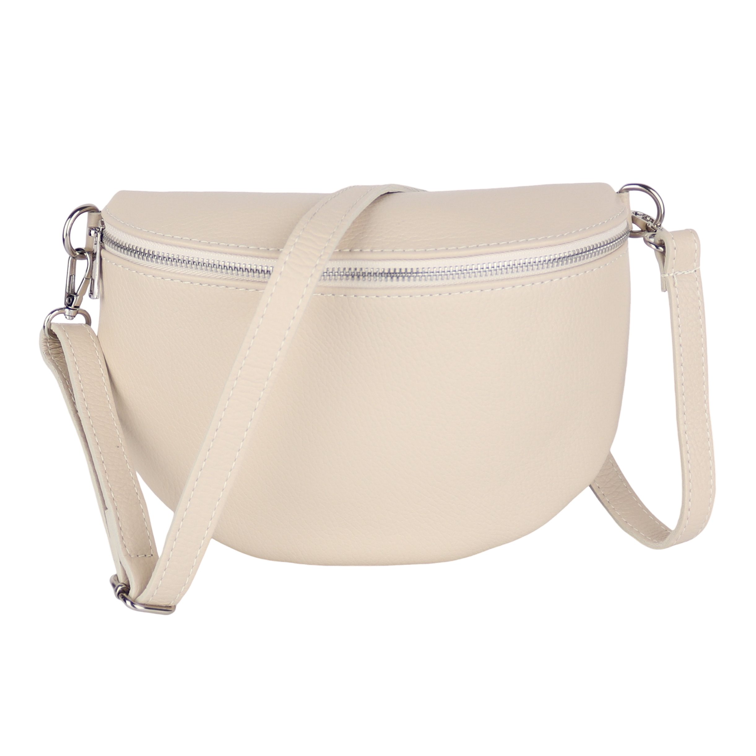 MIRROSI Bauchtasche Damen, aus Echtleder, Made in Italy,Umhängetasche; Brusttasche (Schultertasche für jeden Anlass (1 Tasche & 1 oder 2 Gurte), 26x20x8cm, Reißverschlussfach auf der Rückseite), Crossbody Bag, gemusterten& verstellbaren Schulterriemen. Reduzierter Preis € 39,95. Unverbindliche Preisempfehlung € 59,95, (€ 39,95 pro 1 Stk)