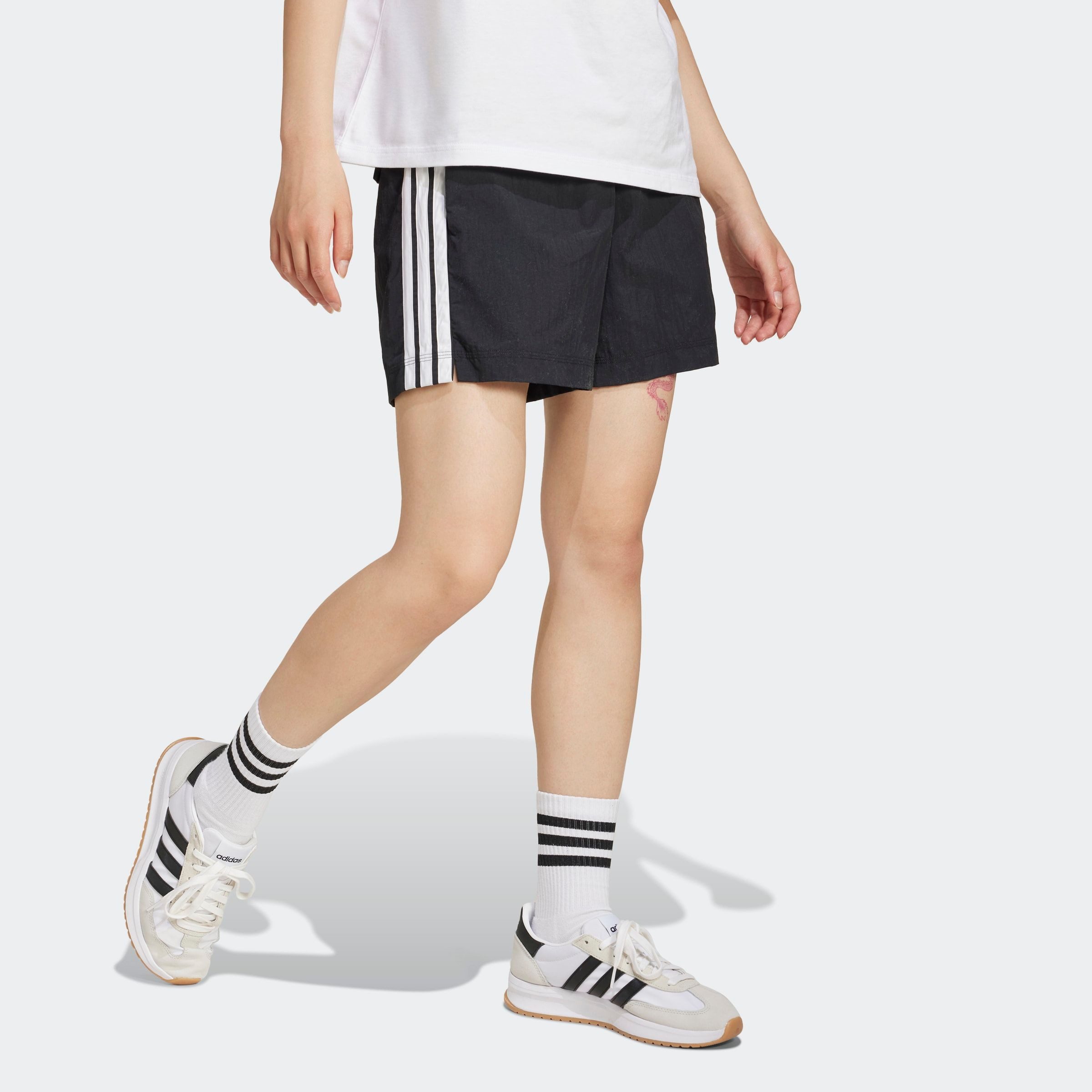 adidas Sportswear Shorts W 3S WV SHO (1-tlg) für Sport, aus Polyamid, mit G günstig online kaufen