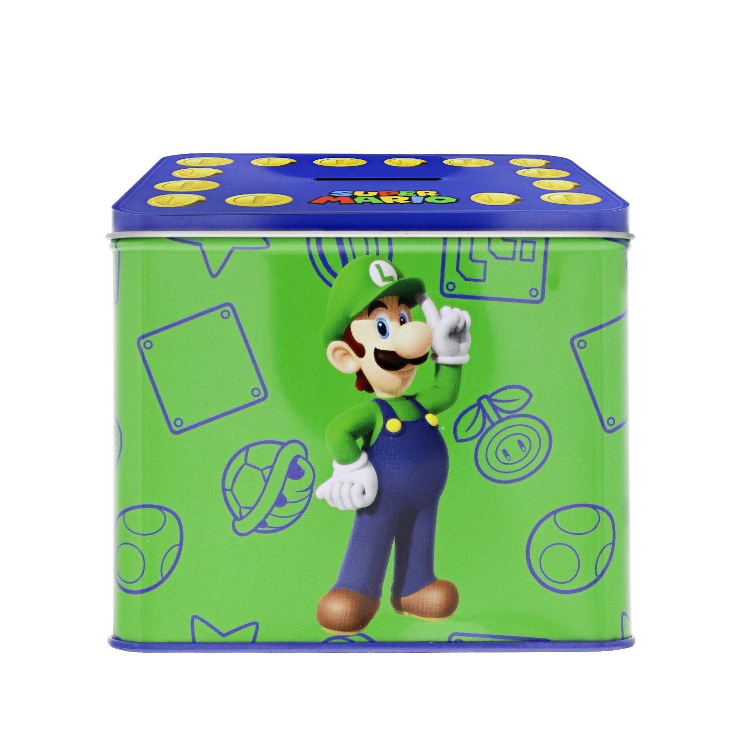 Nintendo Becher Nintendo Luigi Von Super Mario Tasse Cup Becher mit Spardose Münzbox 9
