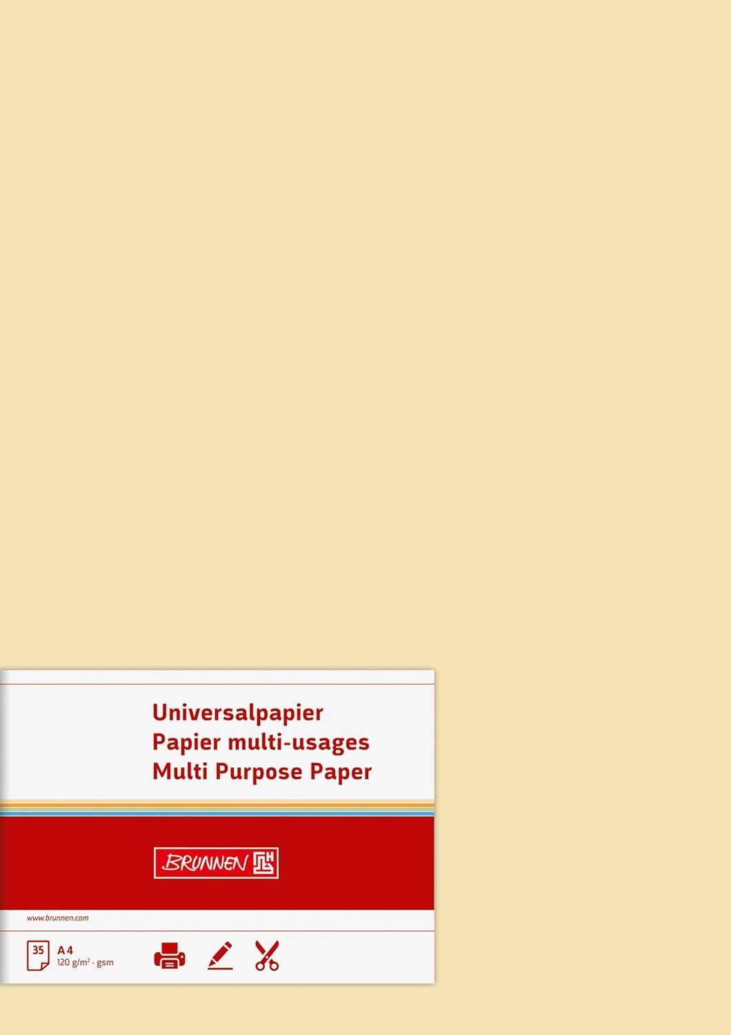 BRUNNEN Spiel BRUNNEN Universalpapier A4 Chamois 120g/m² Matt - 35 Blatt