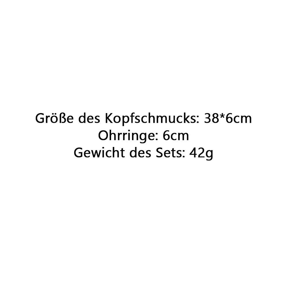 Perlenhaarschmuck Diadem LAKKEC + Ohrringe) Hochzeit (Haarbänder Brautkopfschmuck Rosa