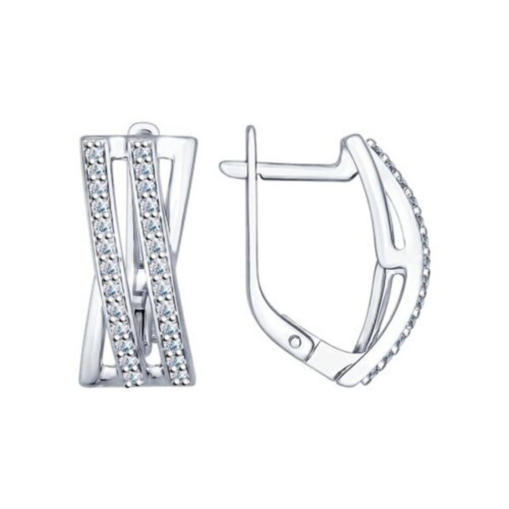 Creolen-Set Ohrringe Kreolen 925 Silber Zirkonia Steine Echtschmuck
