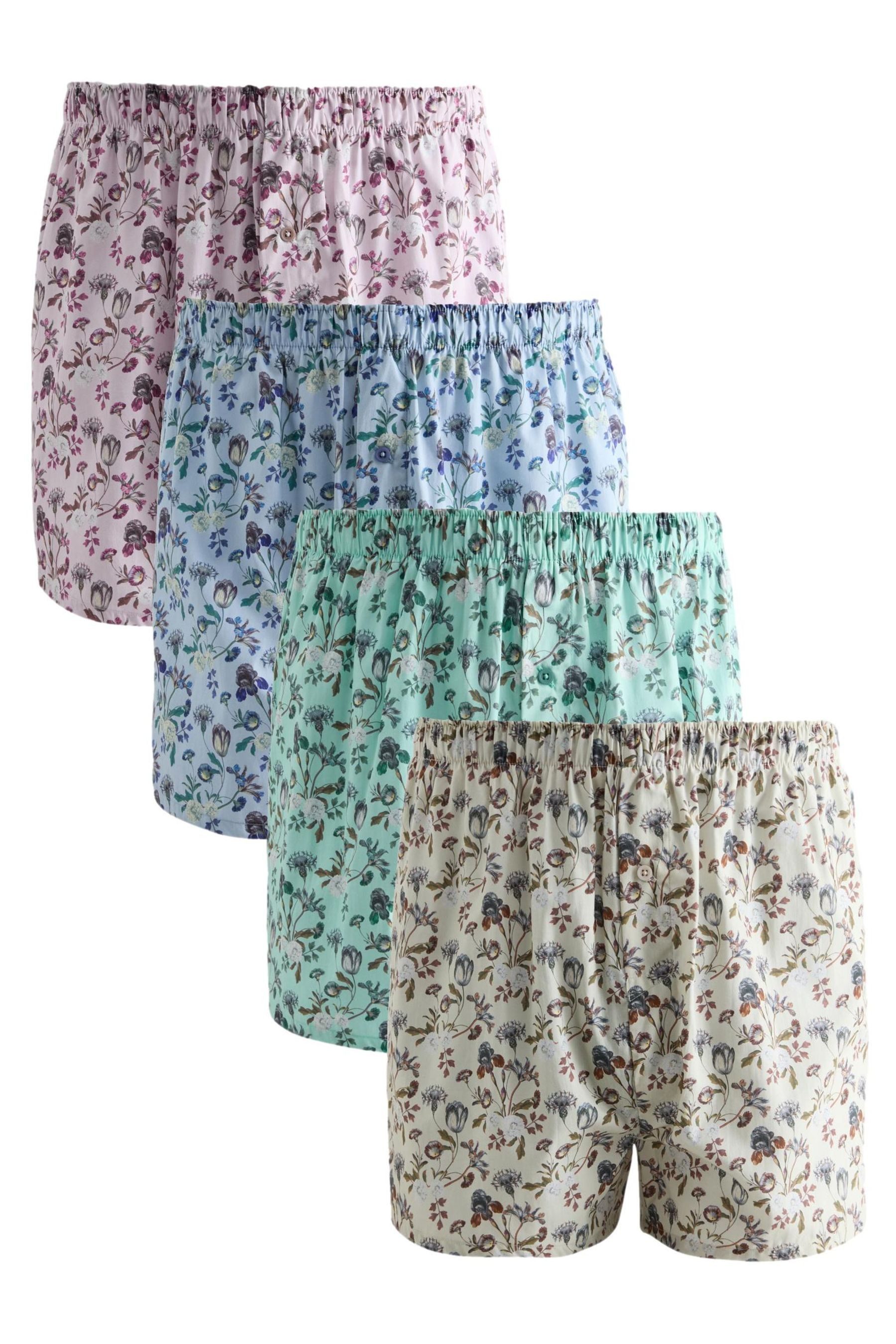 Next Boxershorts Kew Gardens gewebte Boxershorts mit Blumen-Print (4-St)