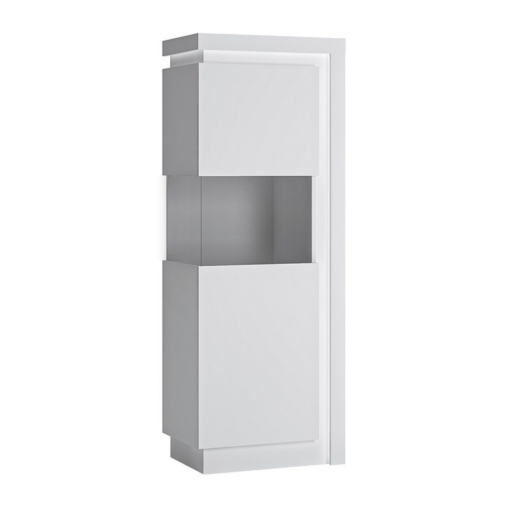 Lomadox Vitrine LYNDHURST-129 weiß Hochglanz, B/H/T günstig online kaufen