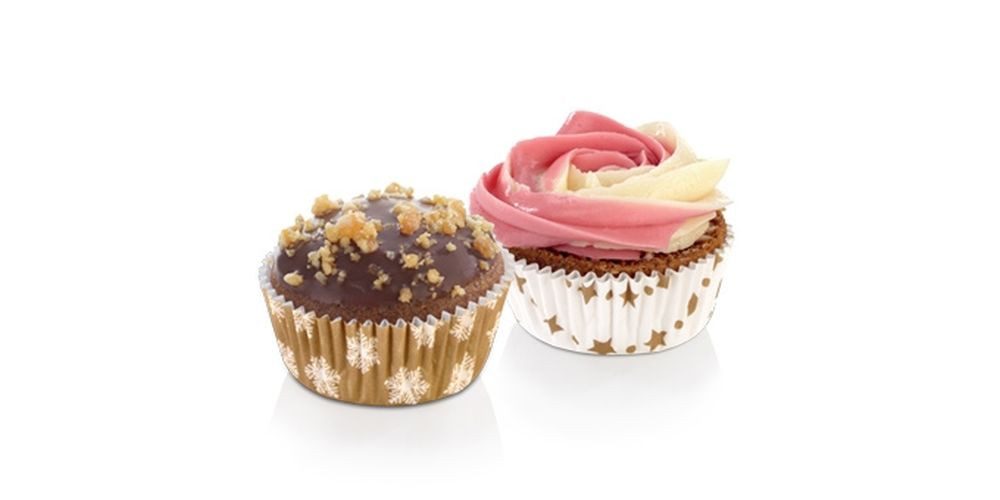 Tescoma Muffinform Mini-Papierbackförmchen DELÍCIA ø 4 cm, 100 St., Wintermotive