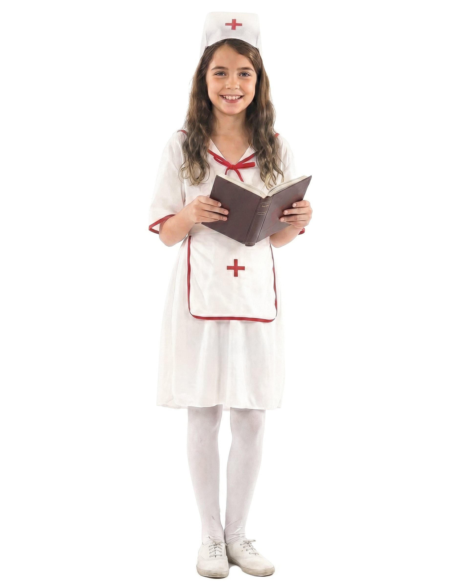 Kostüm Kinderkostüm Krankenschwester rot-weiss