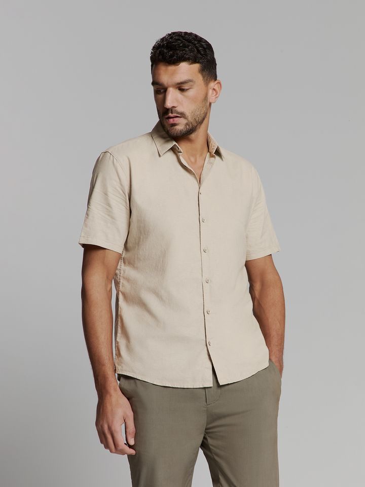 NO EXCESS Kurzarmhemd - Leinenhemd kurzarm - Shirt günstig online kaufen